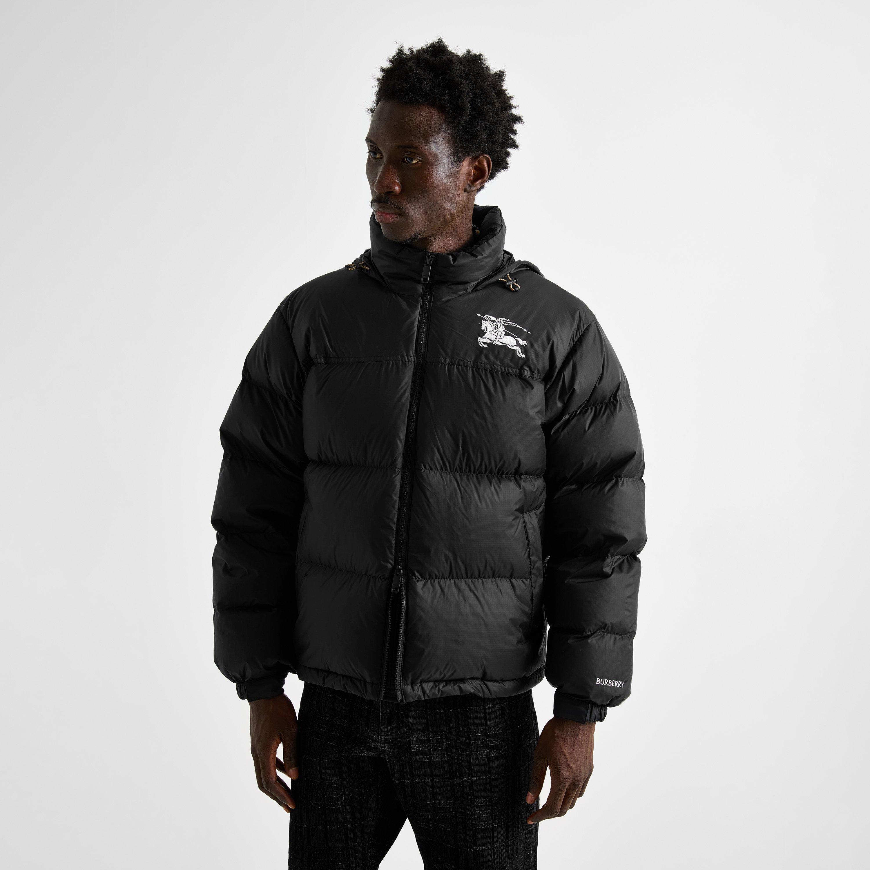 Black - Burberry - Men's Highlands Relaxed-Fit Puffer Jacket - 3