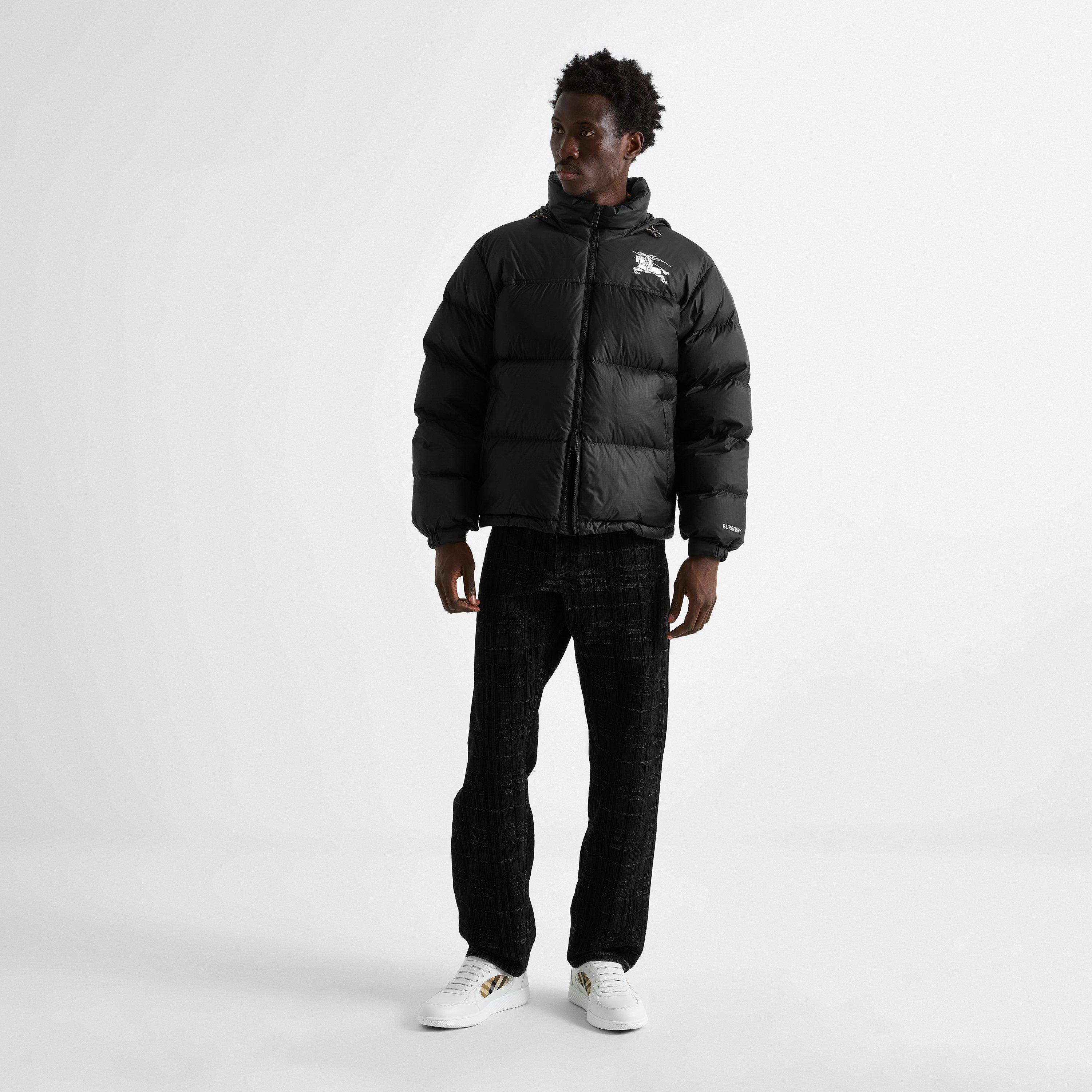 Black - Burberry - Men's Highlands Relaxed-Fit Puffer Jacket - 6