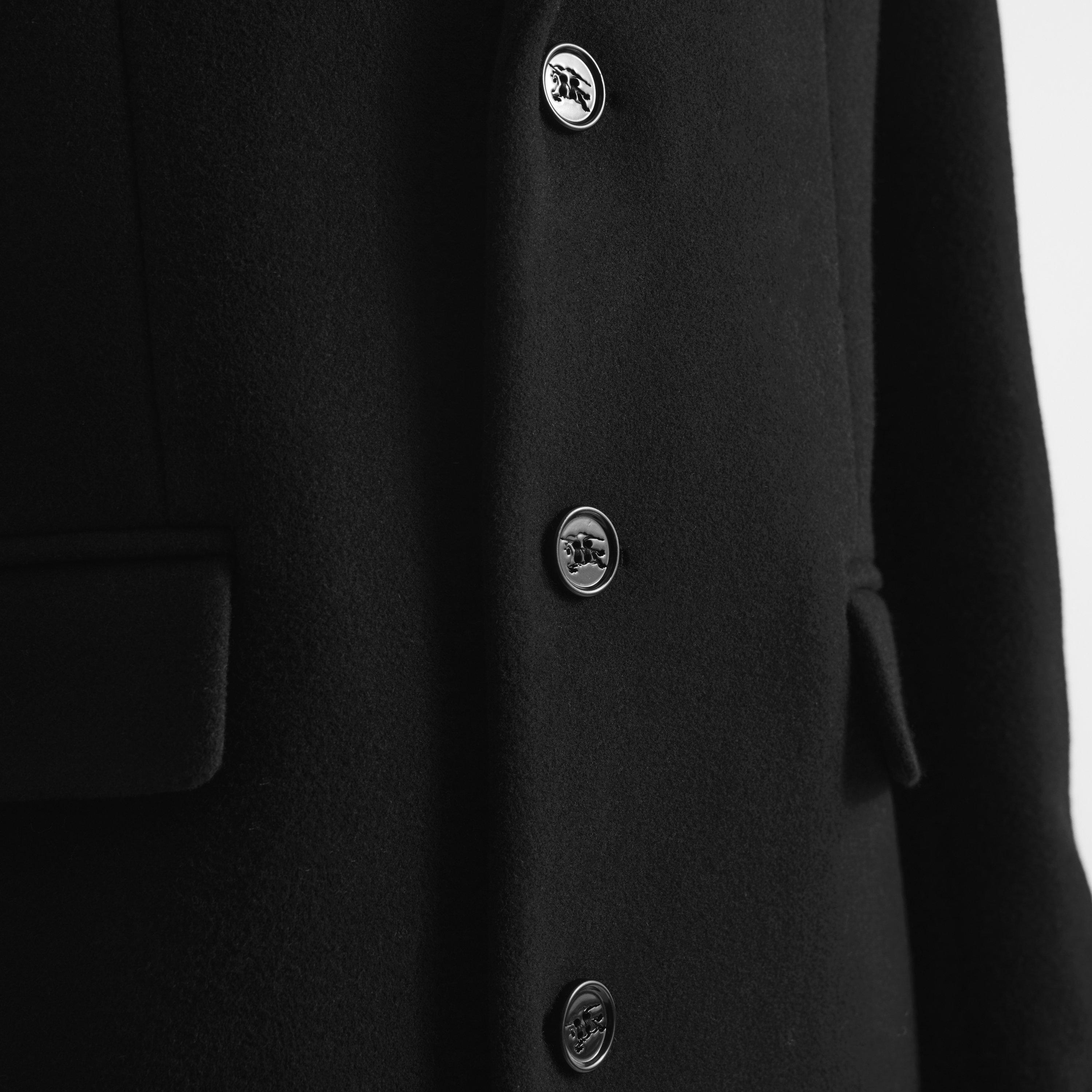 Black - Burberry - Men's Beverley Wool Slim-Fit Overcoat - 5