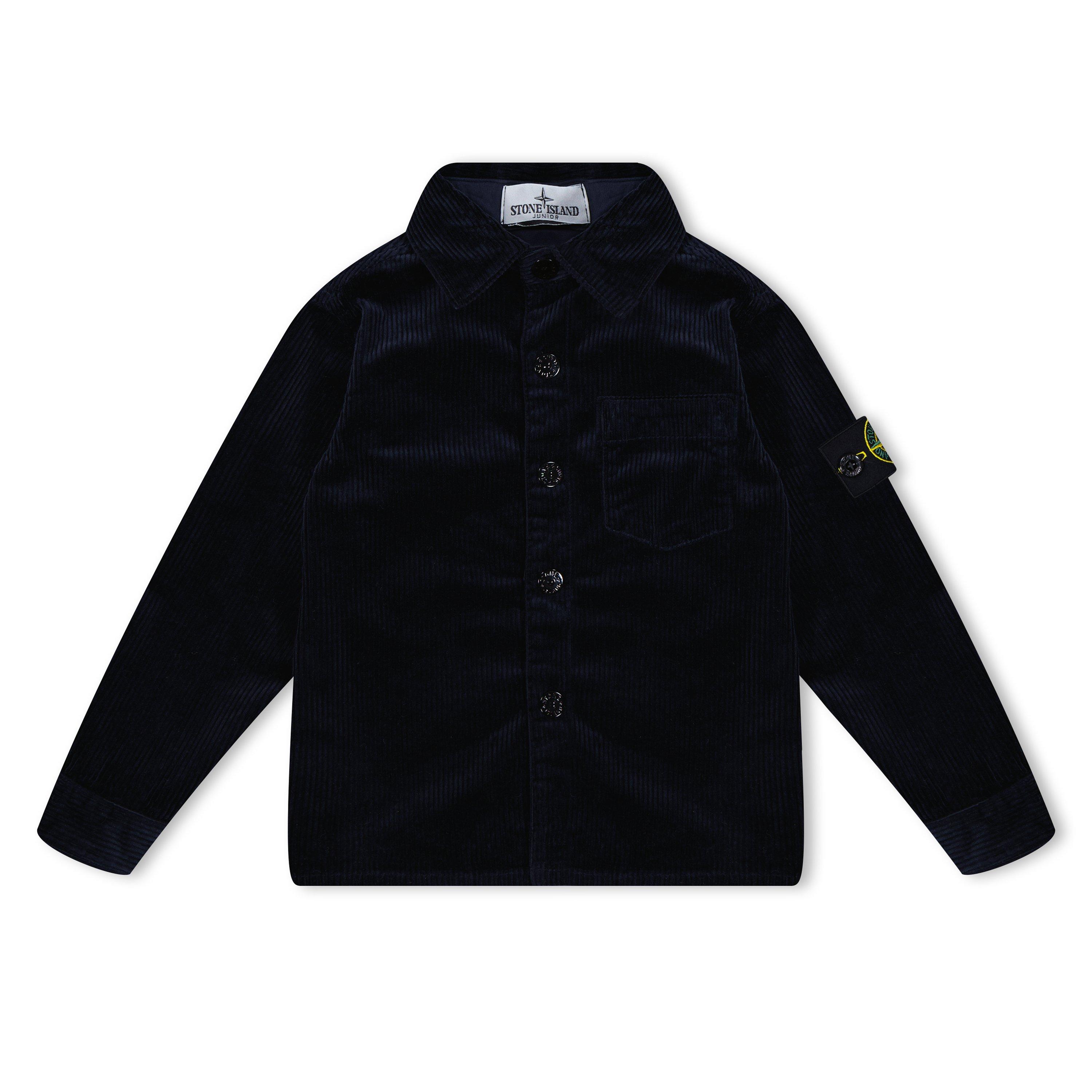 Navy V0020 - Stone Island - Kids' Corduroy Overshirt - 1
