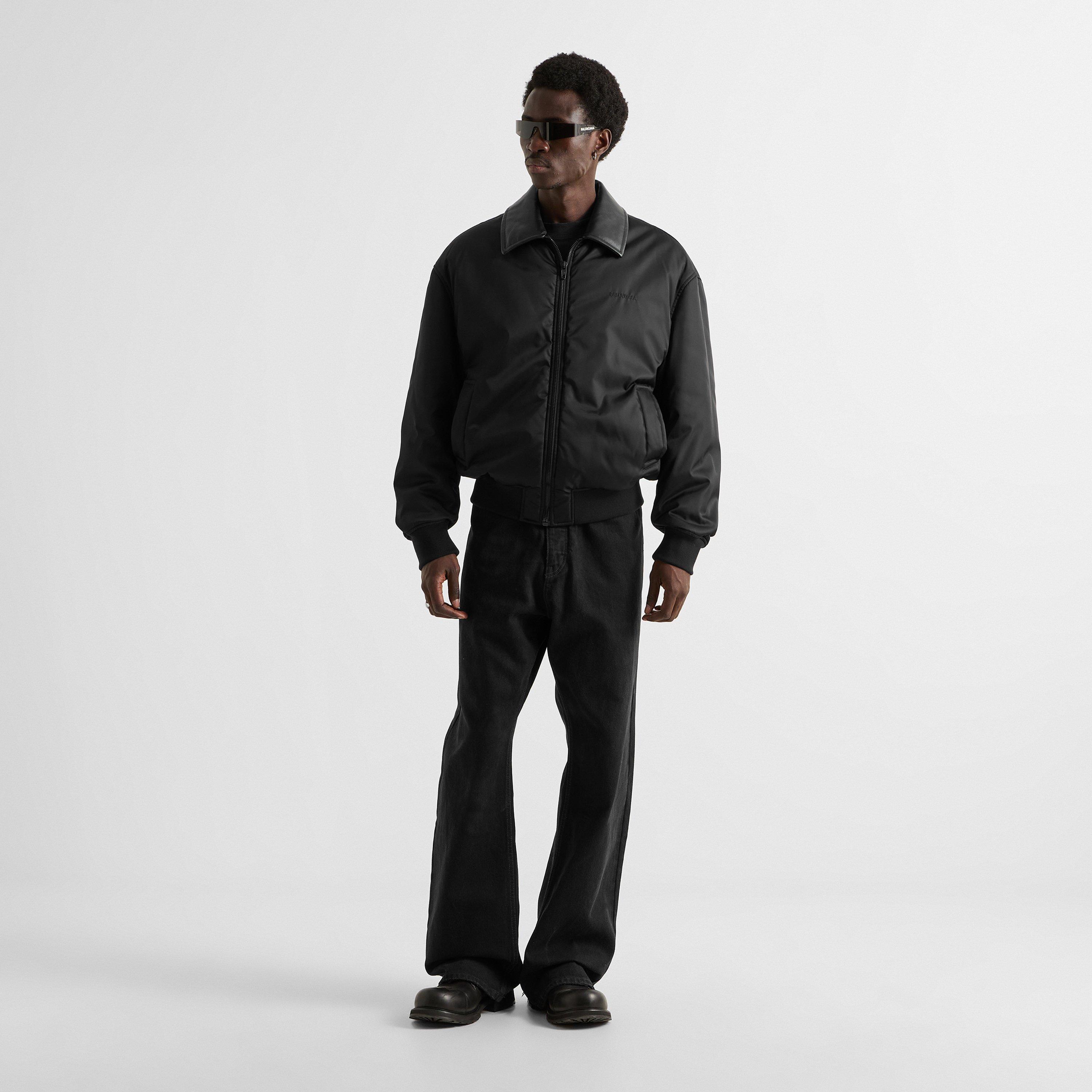 Black - Balenciaga - Men's Cocoon Cotton Oversized-Fit Bomber Jacket - 6