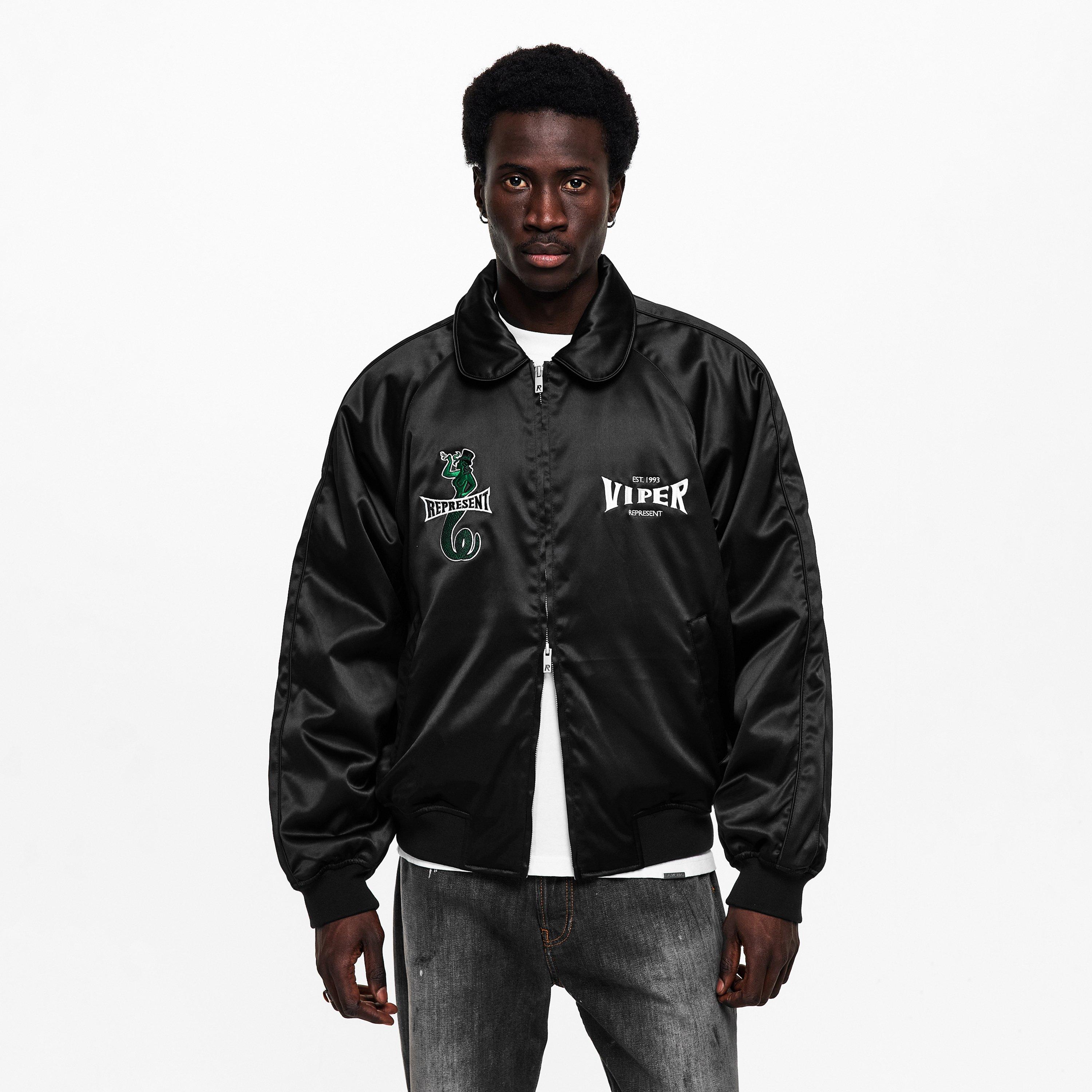 Jet Black - Represent - Men's Varsity Jacket - 3
