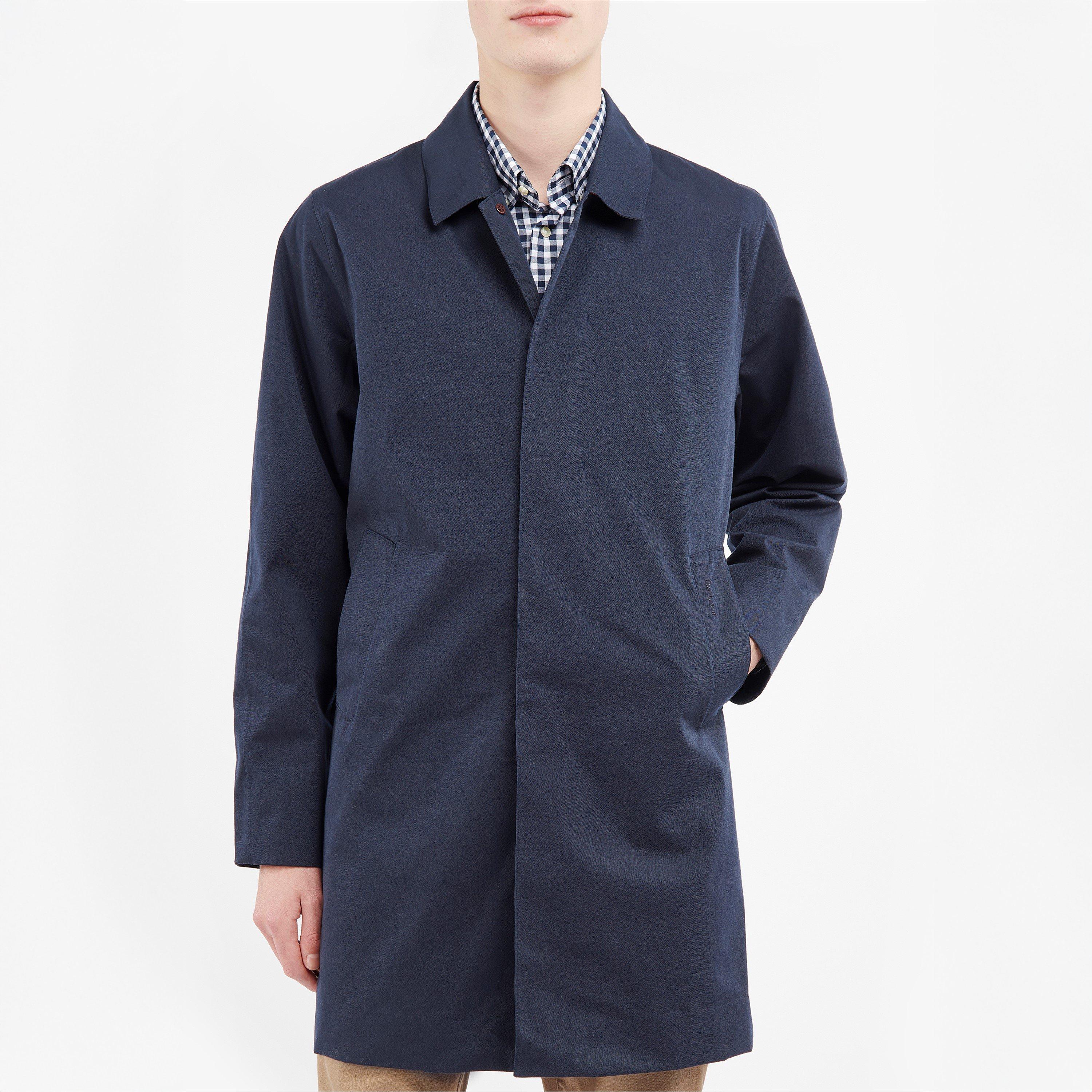 Navy NY71 - Barbour - Men's Lorden Waterproof Mid-Length Long Sleeve Mac - 2