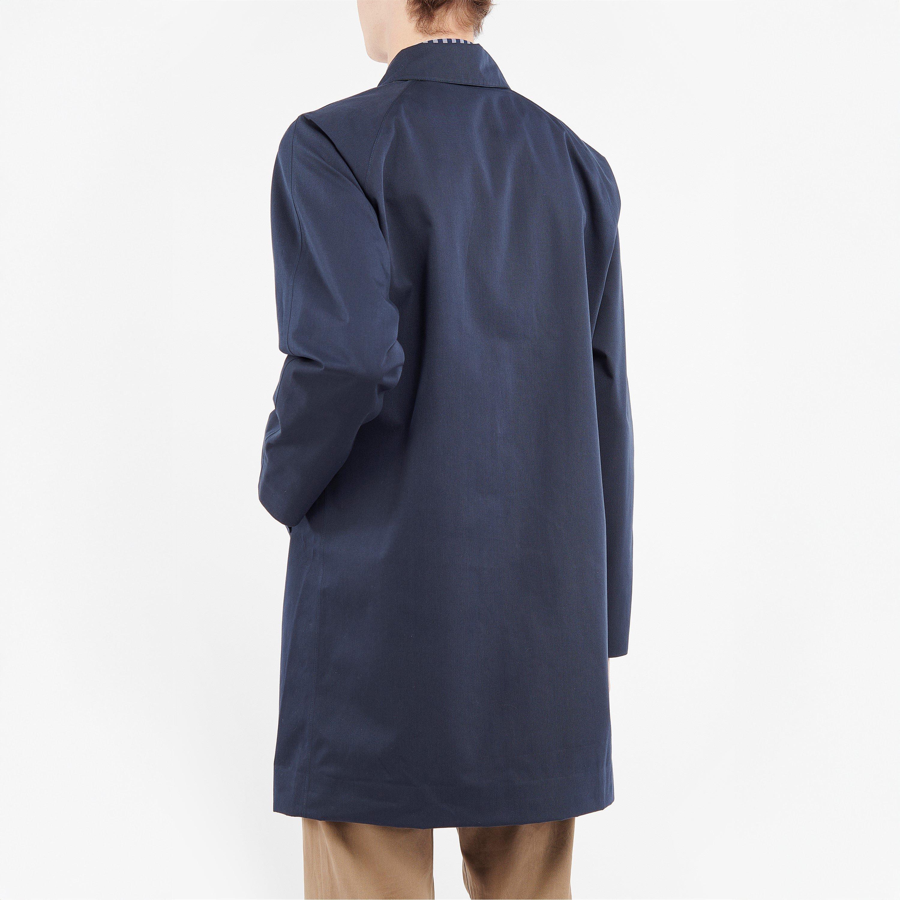 Navy NY71 - Barbour - Men's Lorden Waterproof Mid-Length Long Sleeve Mac - 3