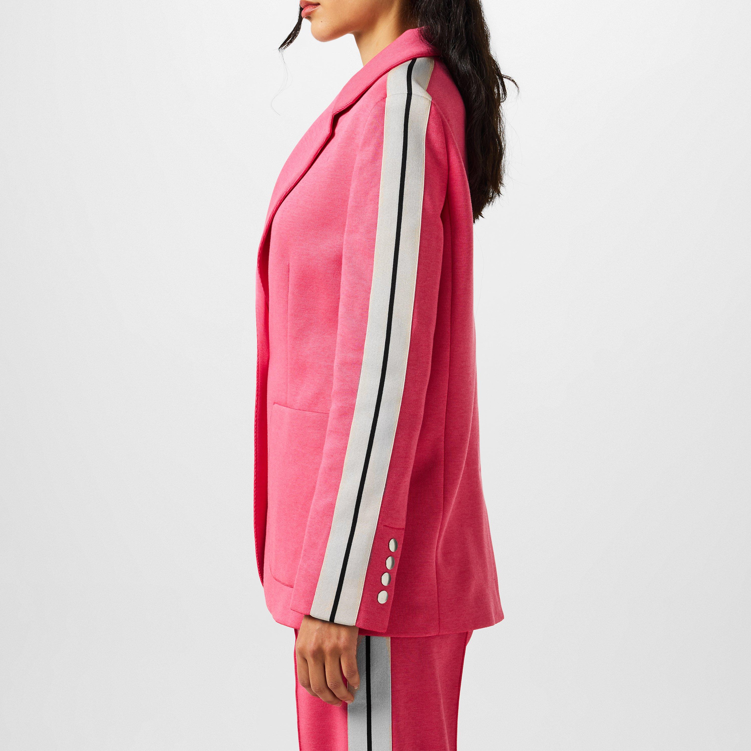 Fuchsia/White - Palm Angels - Women's Track Button Long Sleeve Blazer - 2