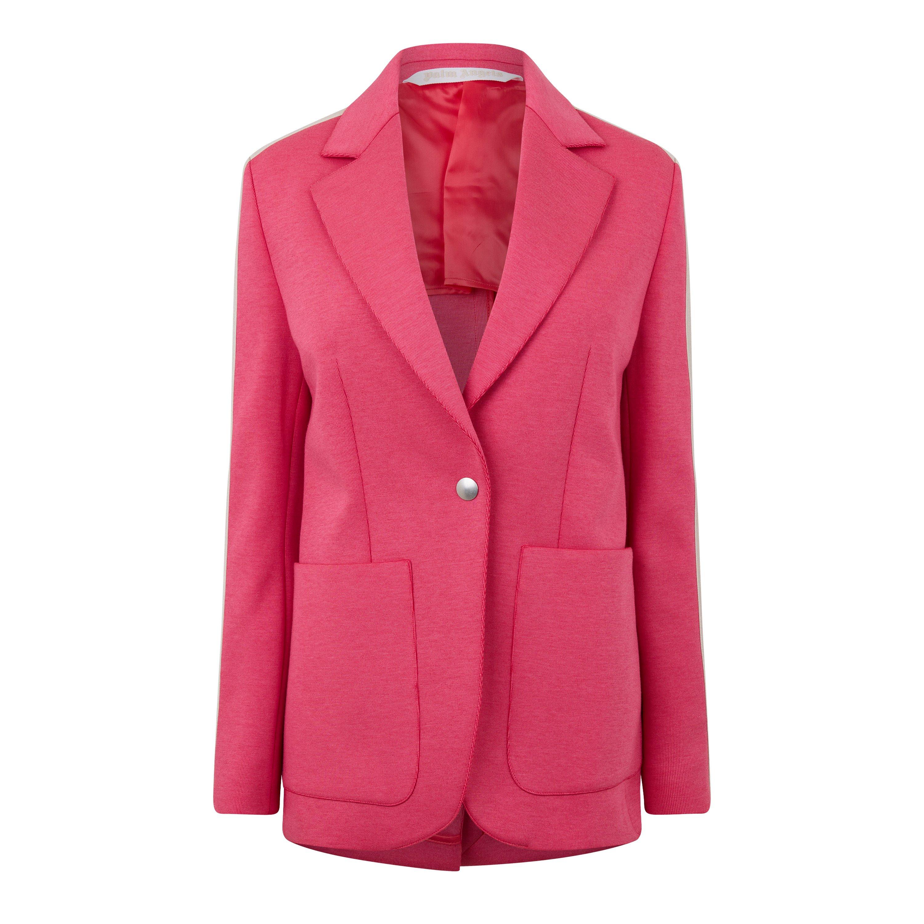 Fuchsia/White - Palm Angels - Women's Track Button Long Sleeve Blazer - 5