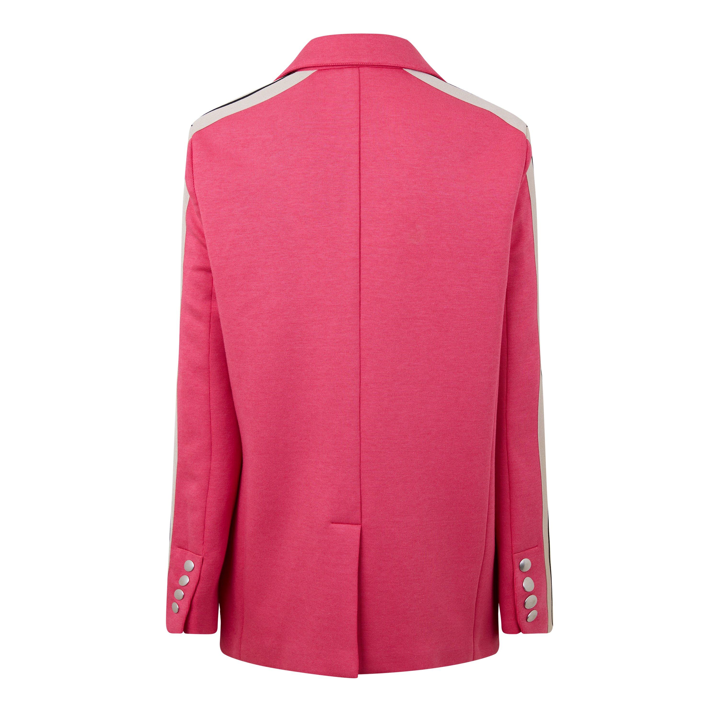 Fuchsia/White - Palm Angels - Women's Track Button Long Sleeve Blazer - 6