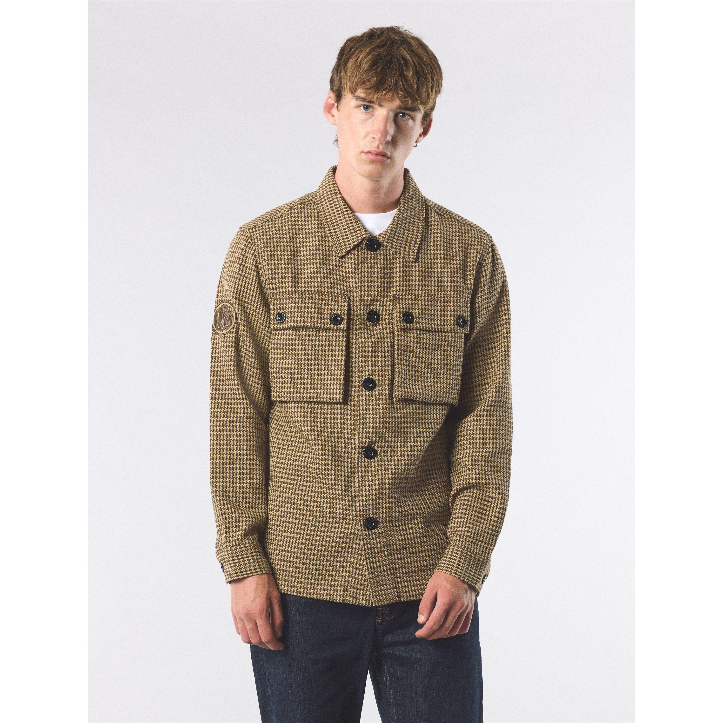 Taupe - Pretty Green - Men's Kilburn Relaxed Fit Overshirt - 2
