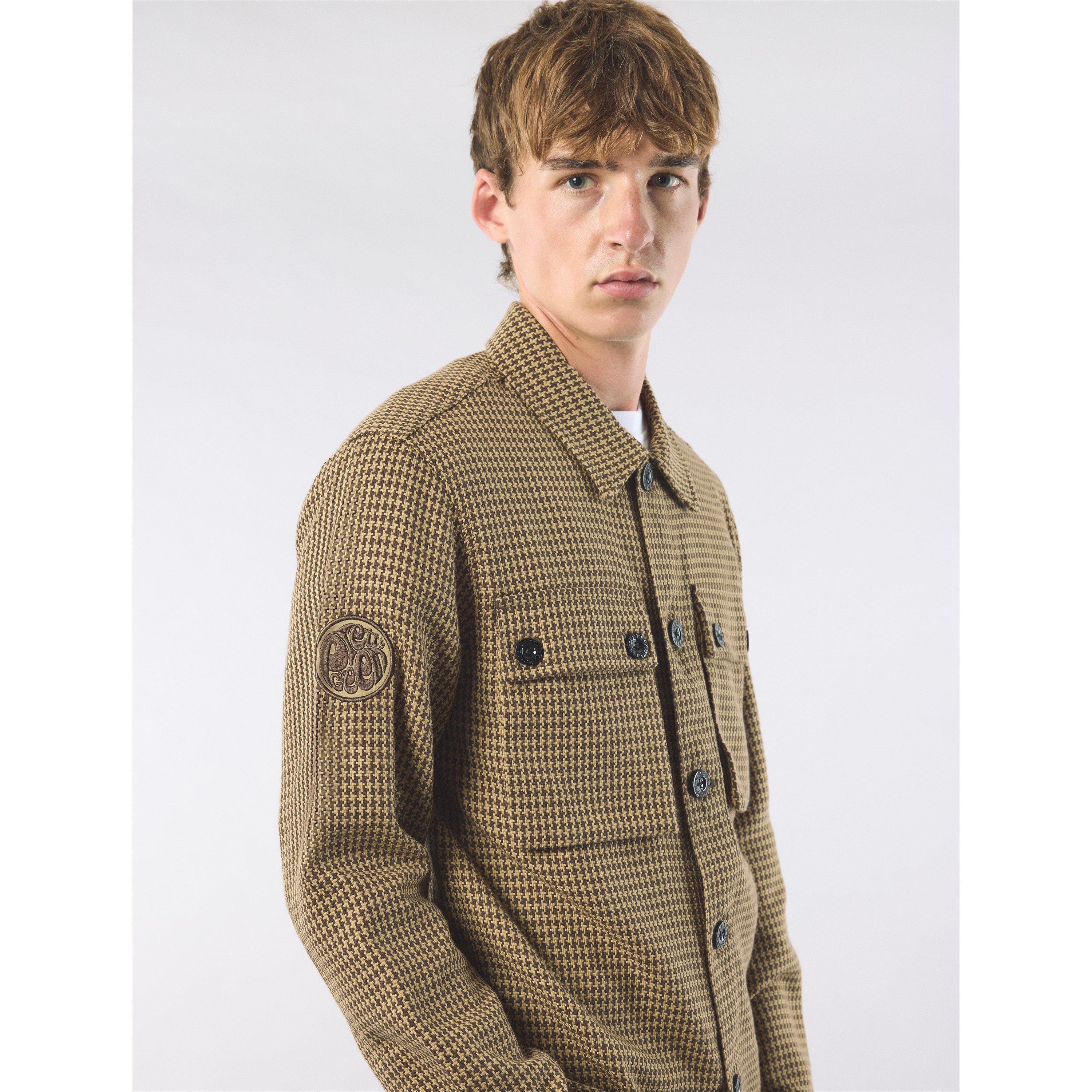 Taupe - Pretty Green - Men's Kilburn Relaxed Fit Overshirt - 4