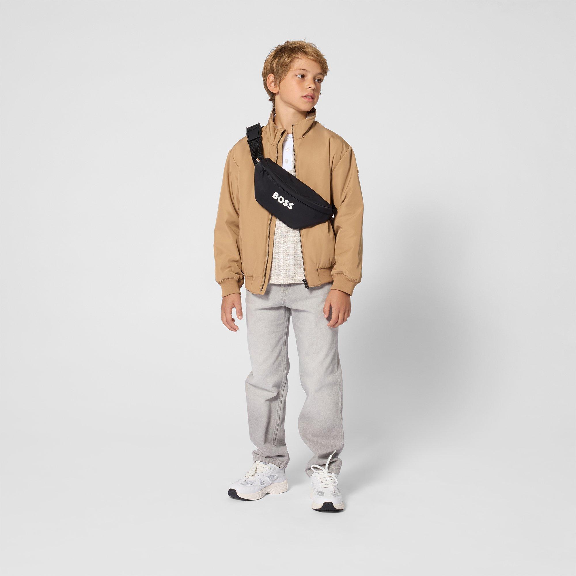 Beige - Boss - Boss Bomber Jacket Jn64 - 4