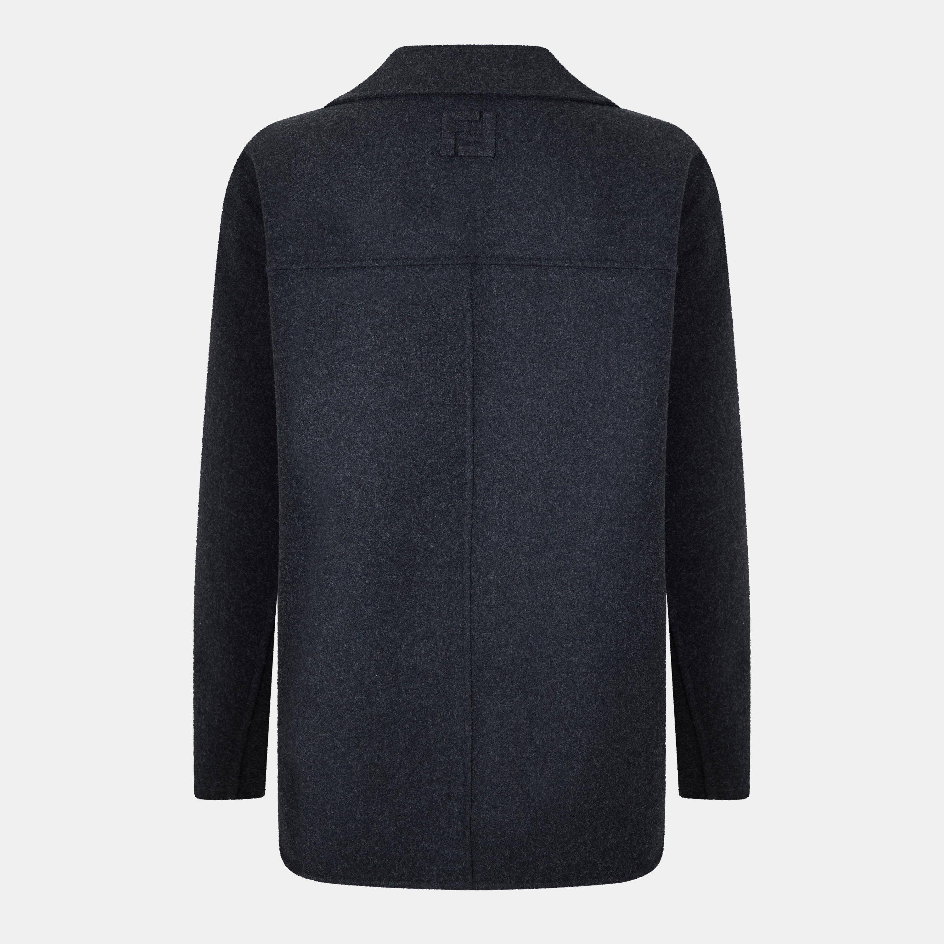  Ardesia - Fendi - Men's Double-Breasted Tailored Fit Pea Coat - 2