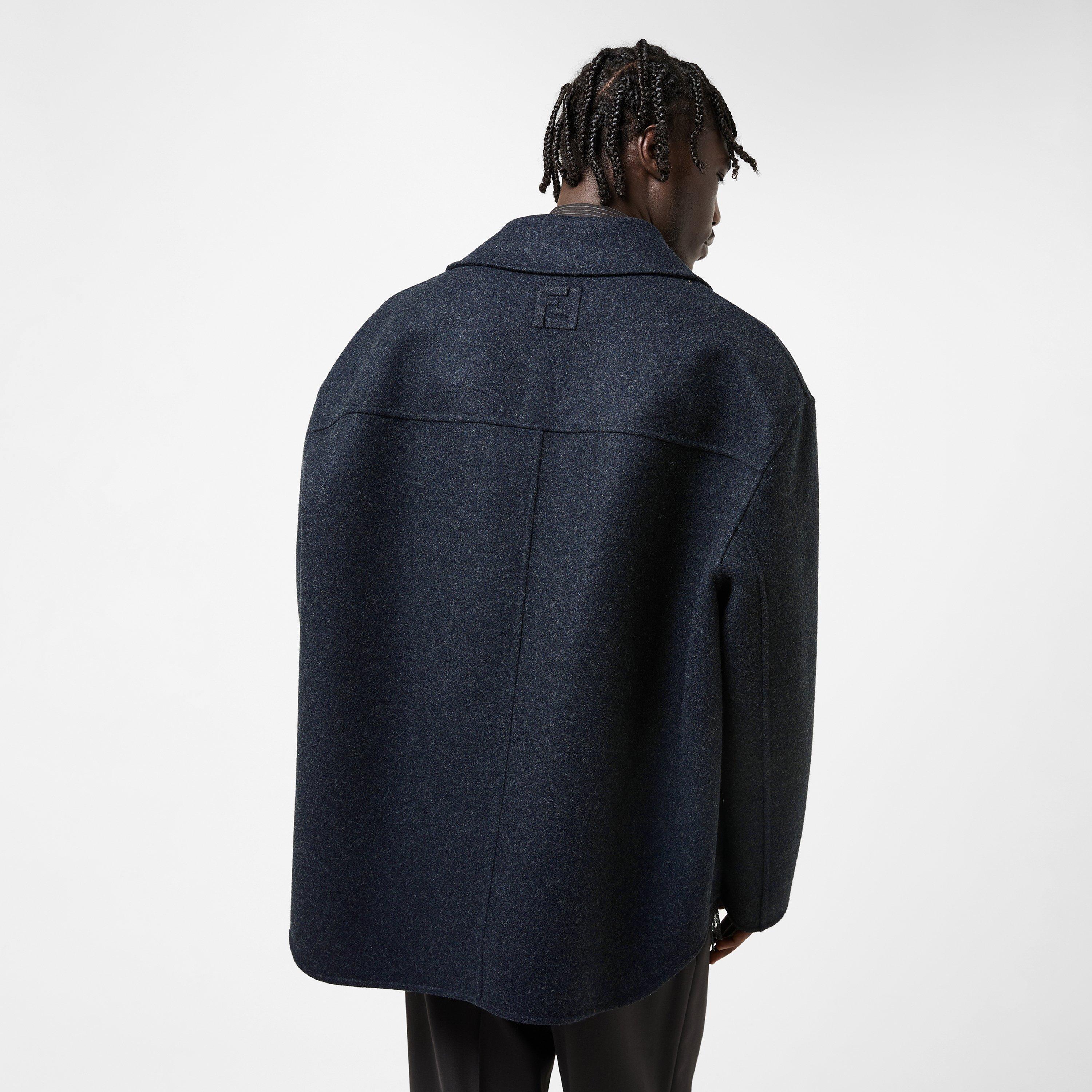  Ardesia - Fendi - Men's Double-Breasted Tailored Fit Pea Coat - 4