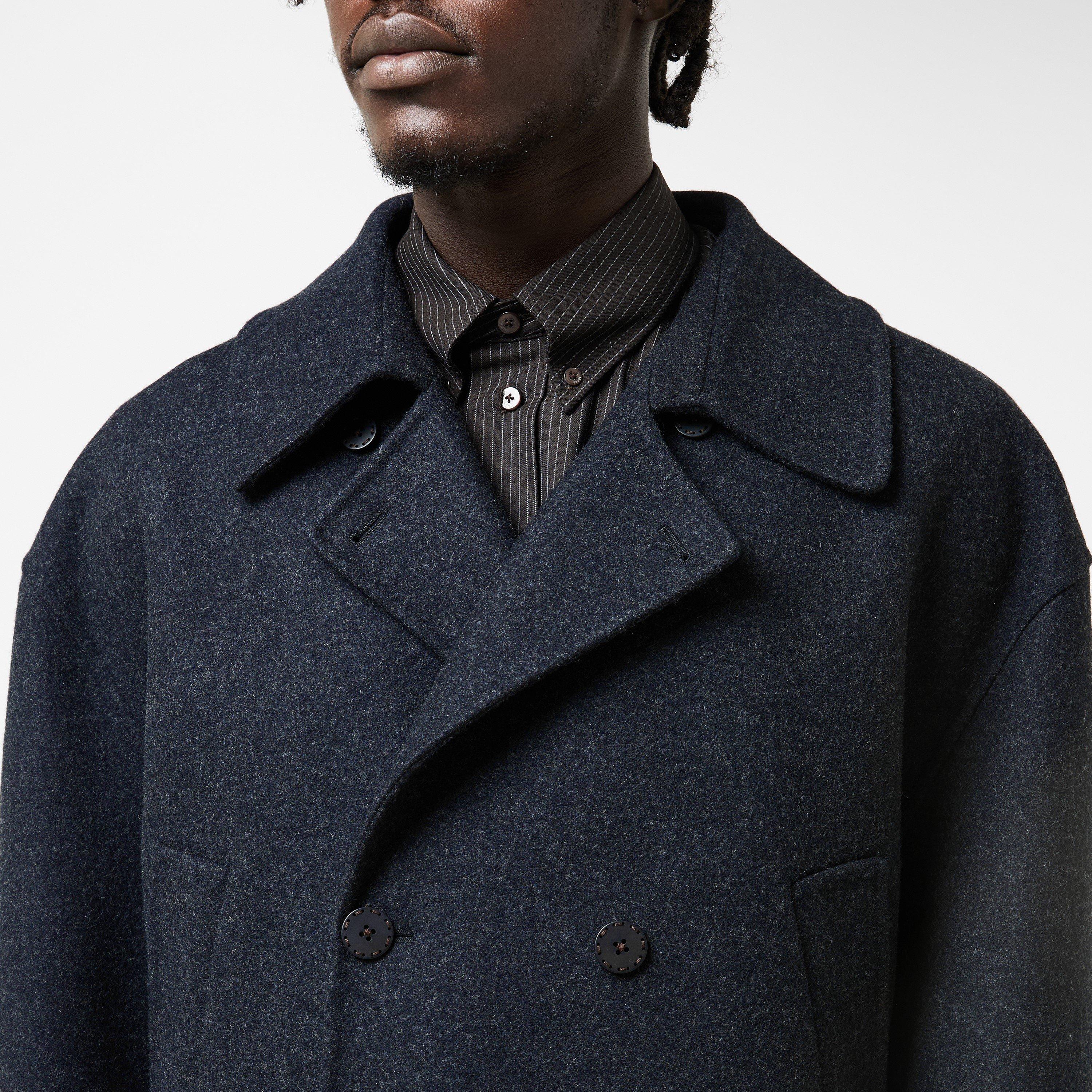  Ardesia - Fendi - Men's Double-Breasted Tailored Fit Pea Coat - 5