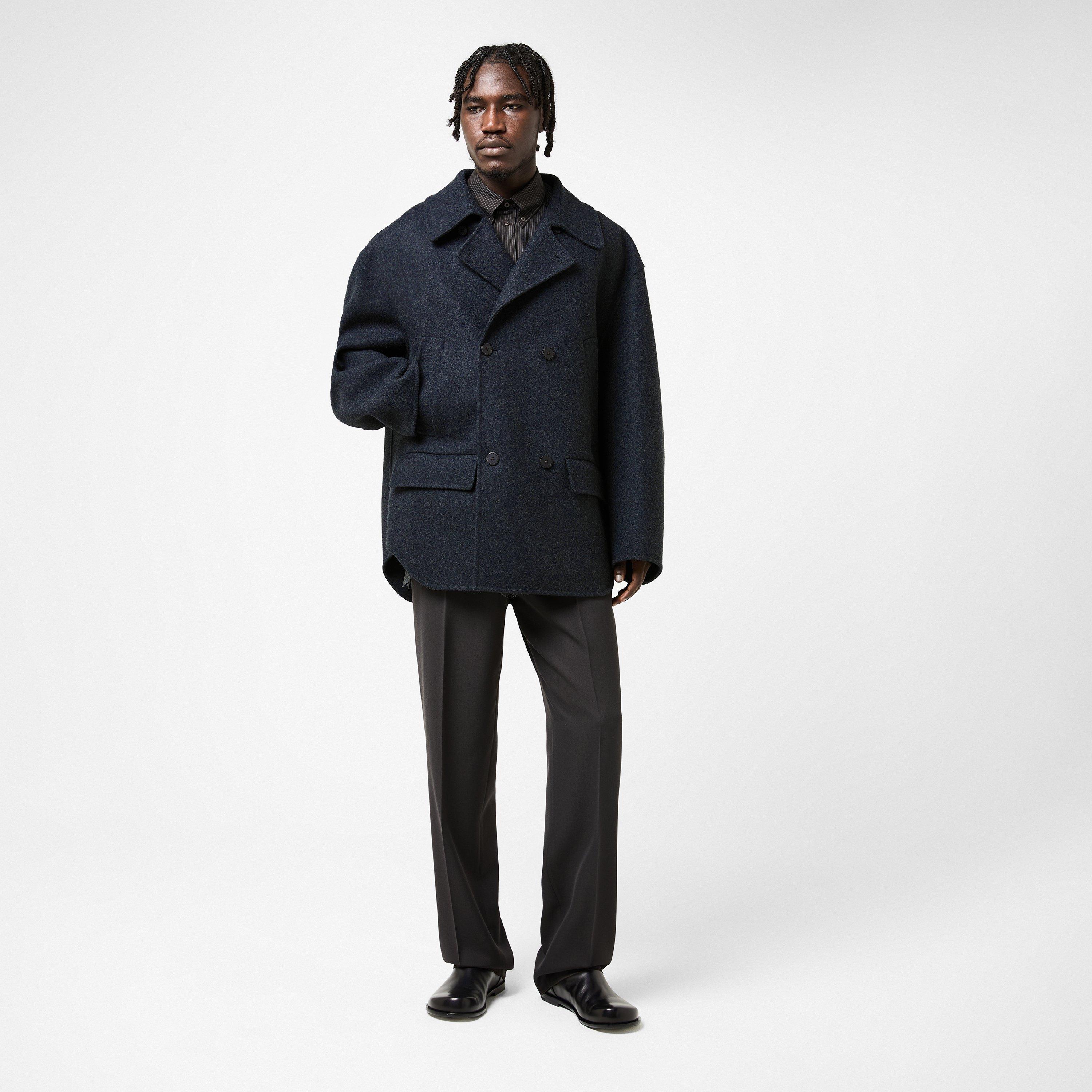  Ardesia - Fendi - Men's Double-Breasted Tailored Fit Pea Coat - 6