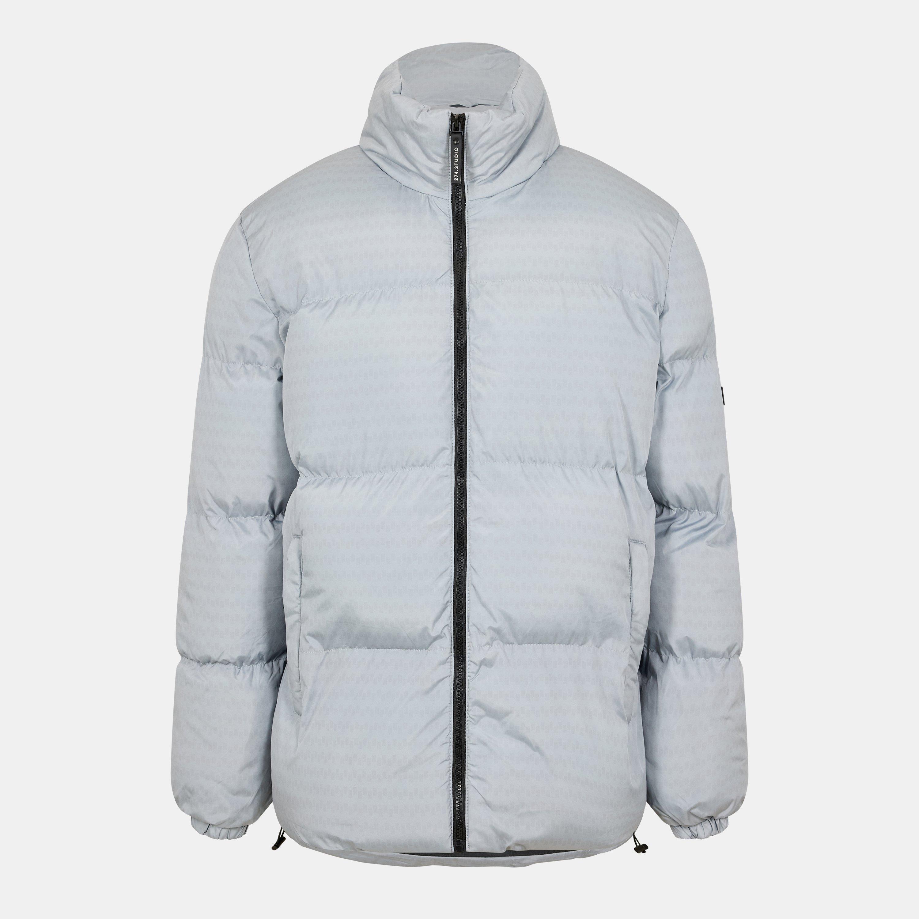 Grey - 274 Studio - Men's Textured Puffer Jacket - 1