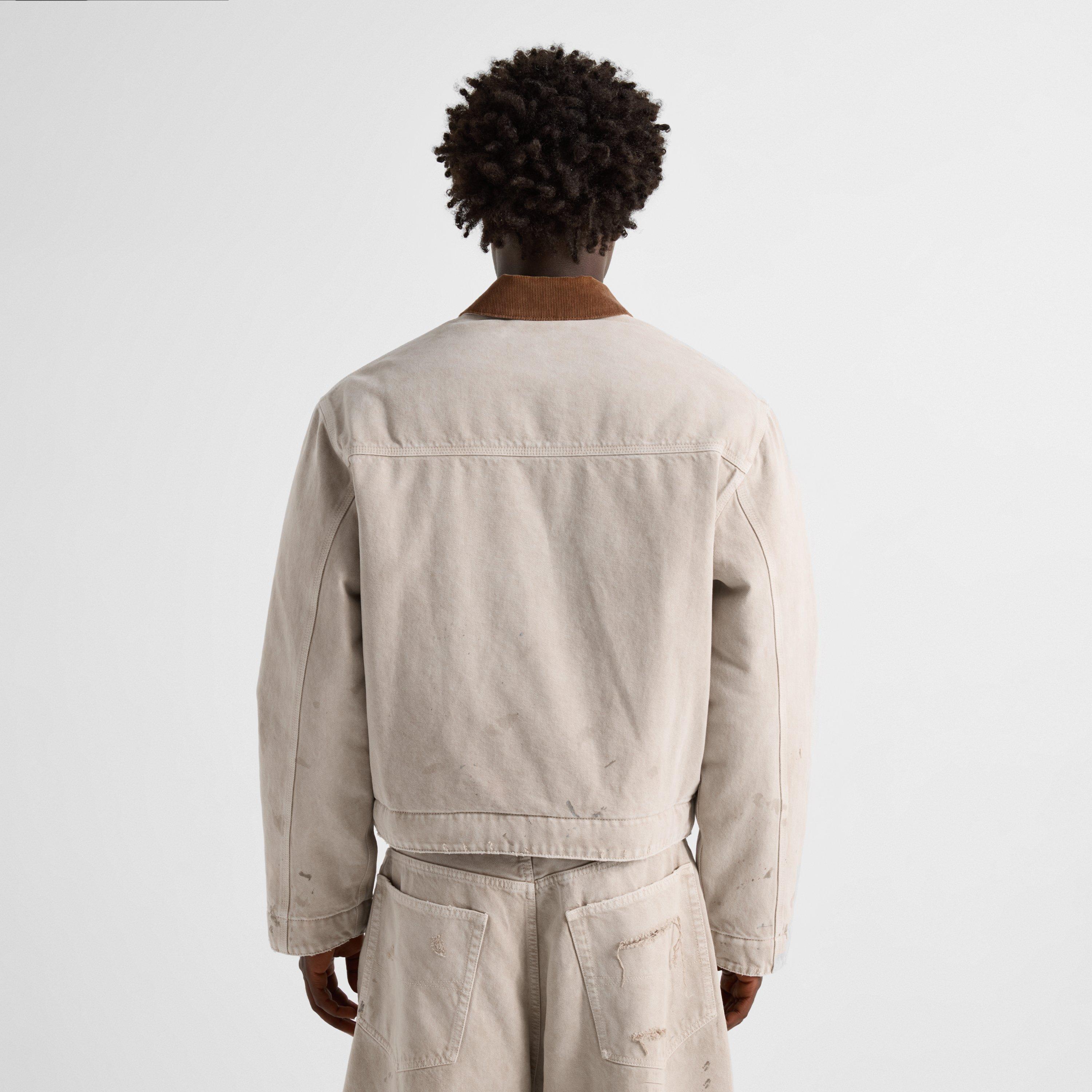 Beige - Balenciaga - Men's Workwear Oversized-Fit Cotton Denim Jacket - 4