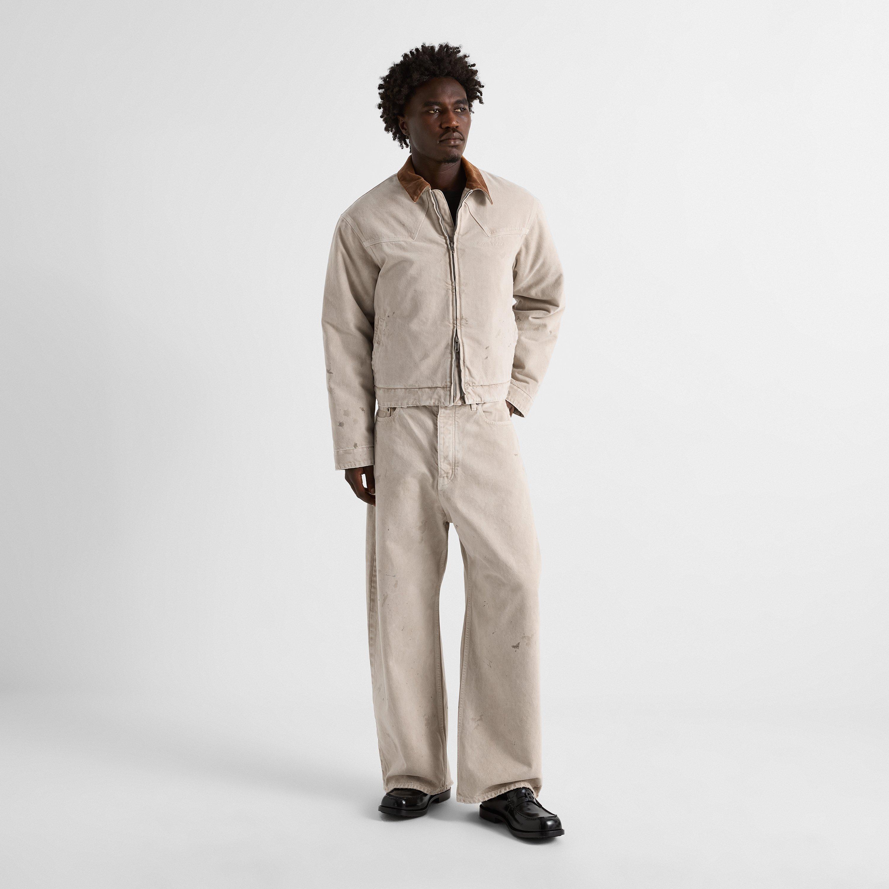 Beige - Balenciaga - Men's Workwear Oversized-Fit Cotton Denim Jacket - 6