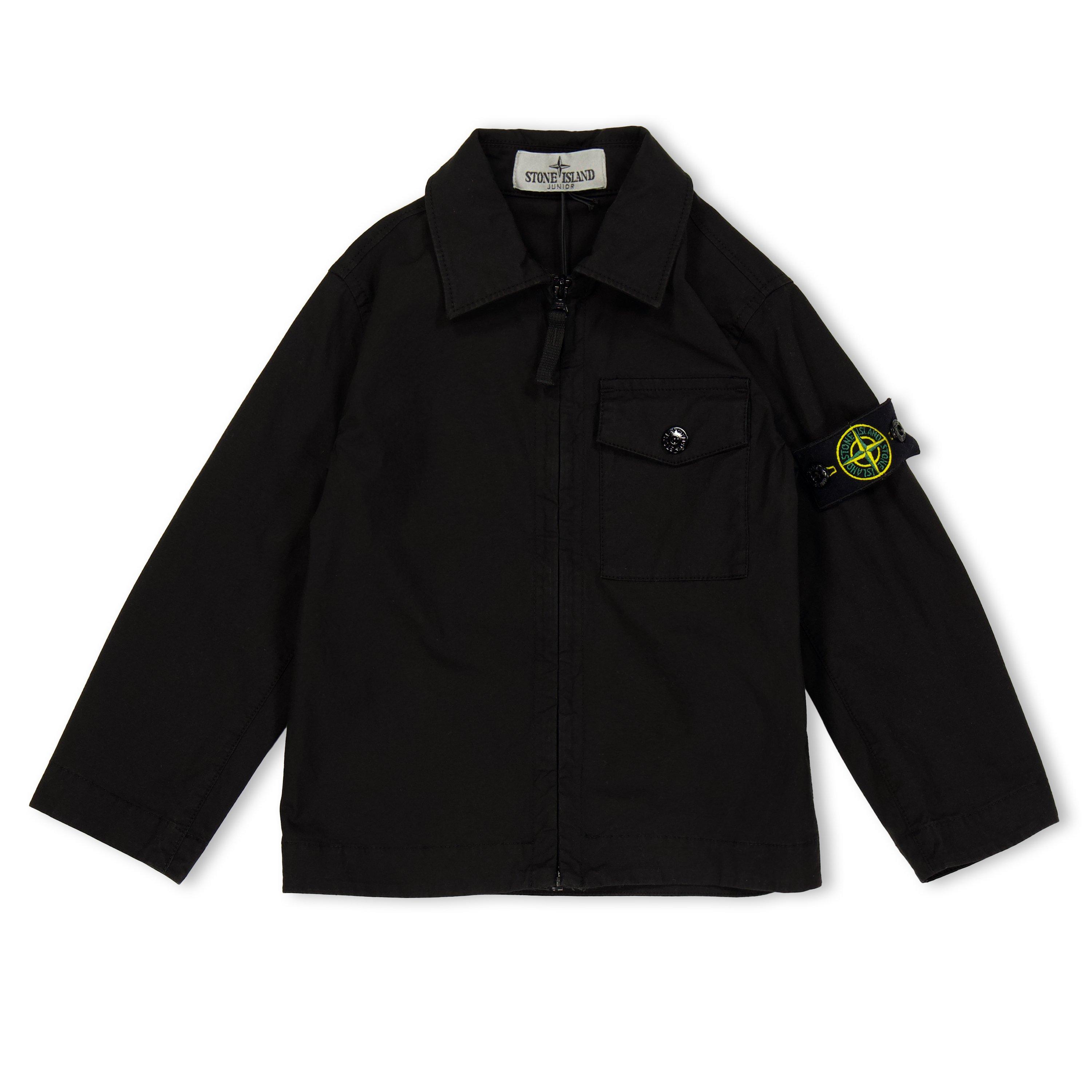 Black V0029 - Stone Island - Stone Zip Overshirt Jn61 - 1