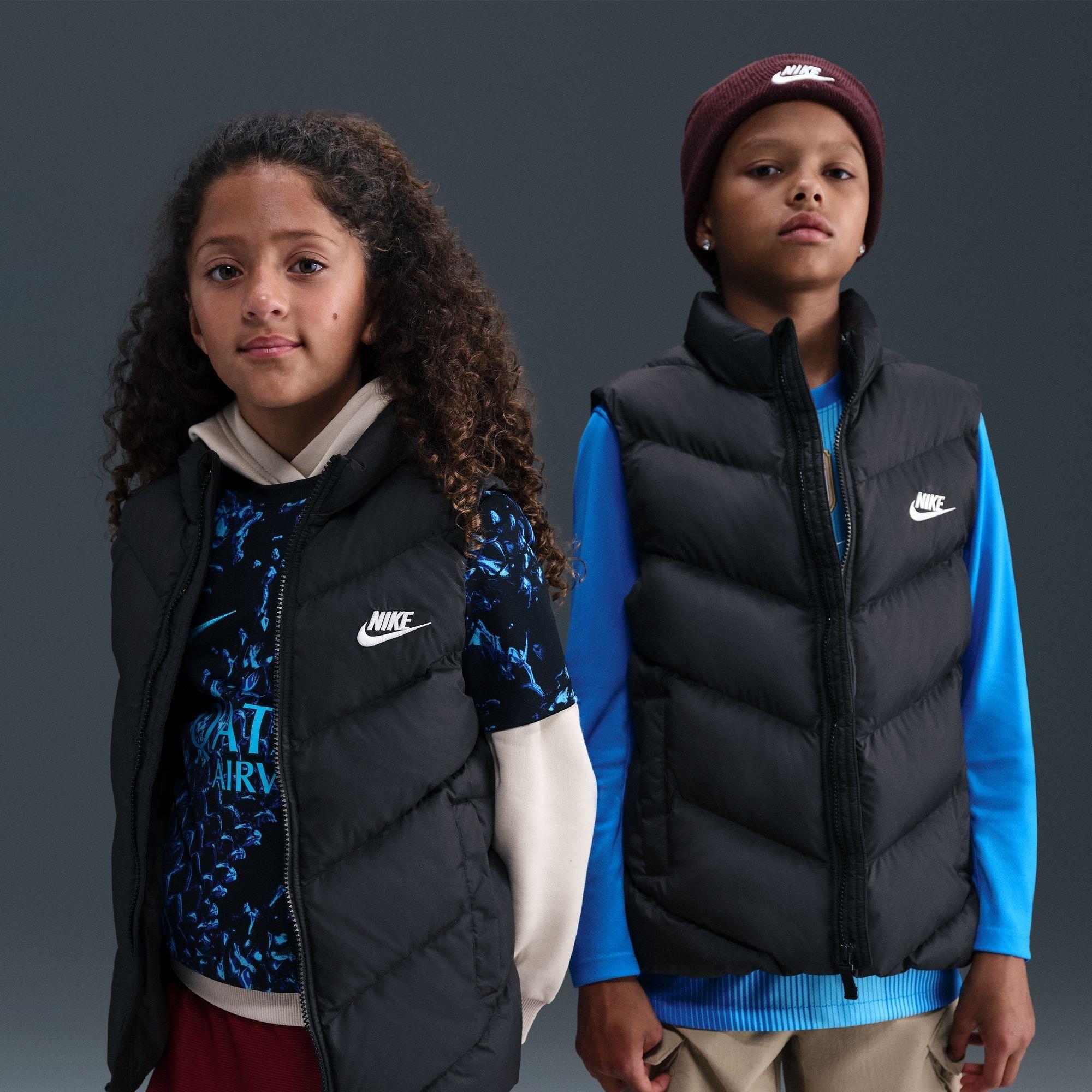 Black - Nike - Loose-Fit Puffer Vest Juniors - 11