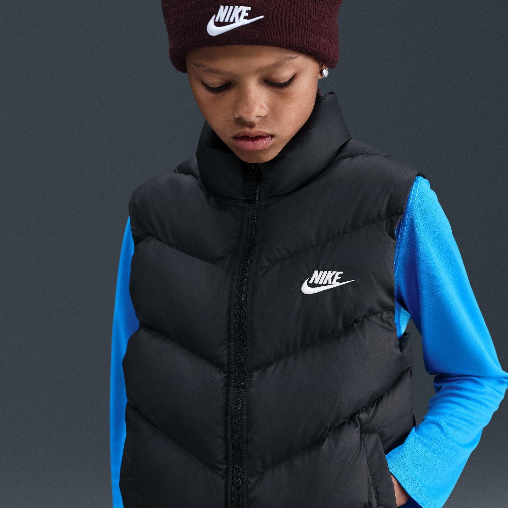 Black - Nike - Loose-Fit Puffer Vest Juniors - 12