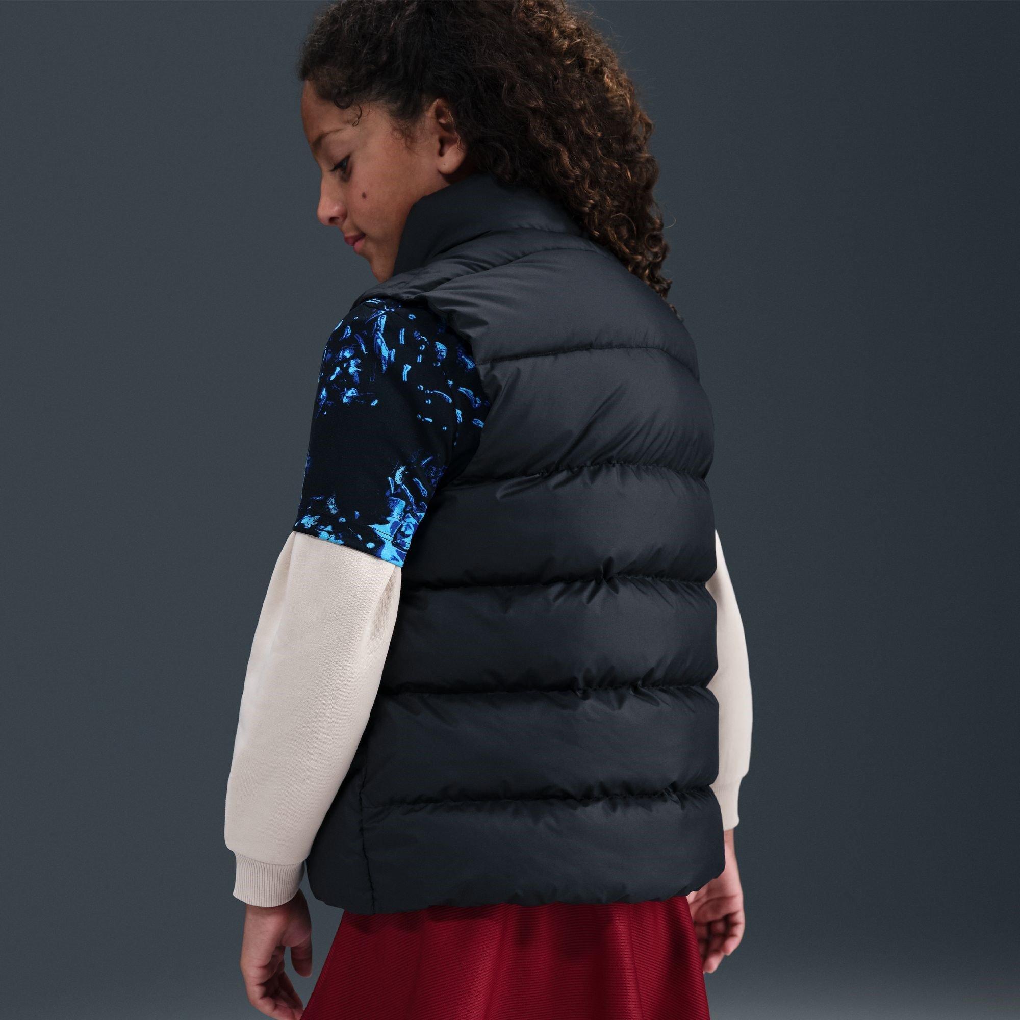 Black - Nike - Loose-Fit Puffer Vest Juniors - 14
