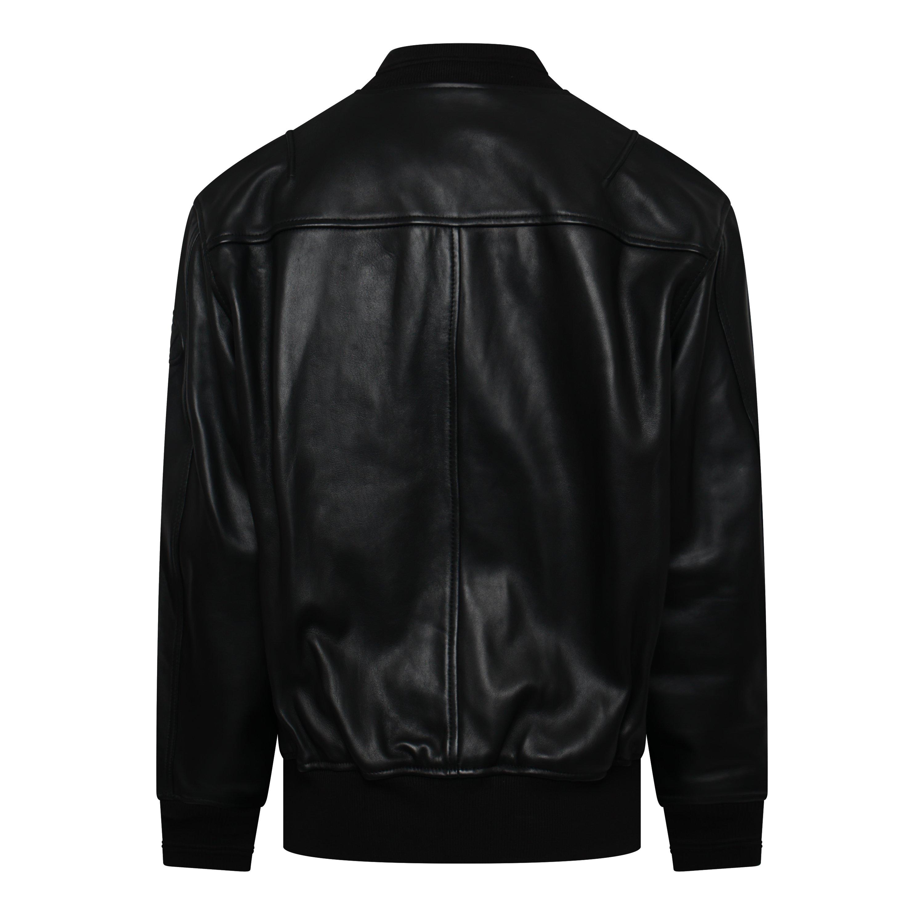Black Black B - Diesel - Men's L-Pritts-New Leather Jacket - 2