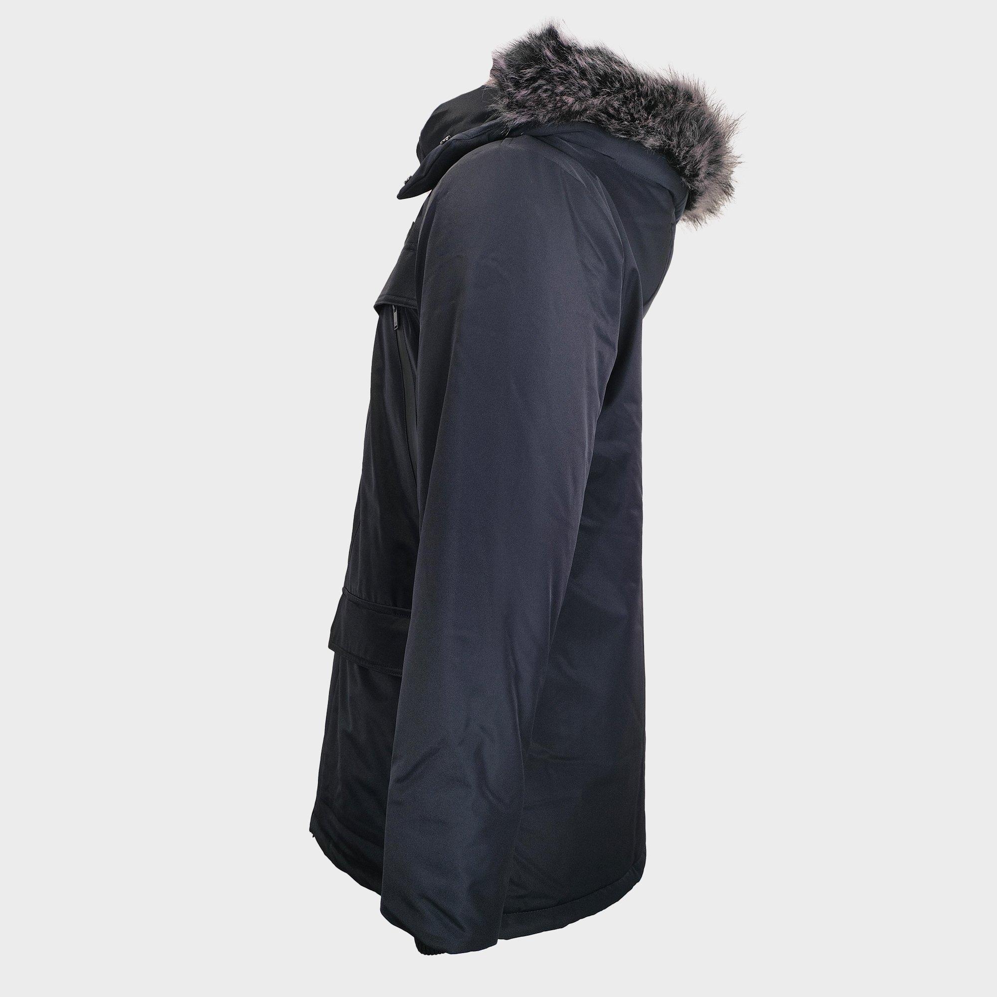 Nero - Jack Wills - Water Resistant Wind Resistant Faux Fur Hooded Parka - 3
