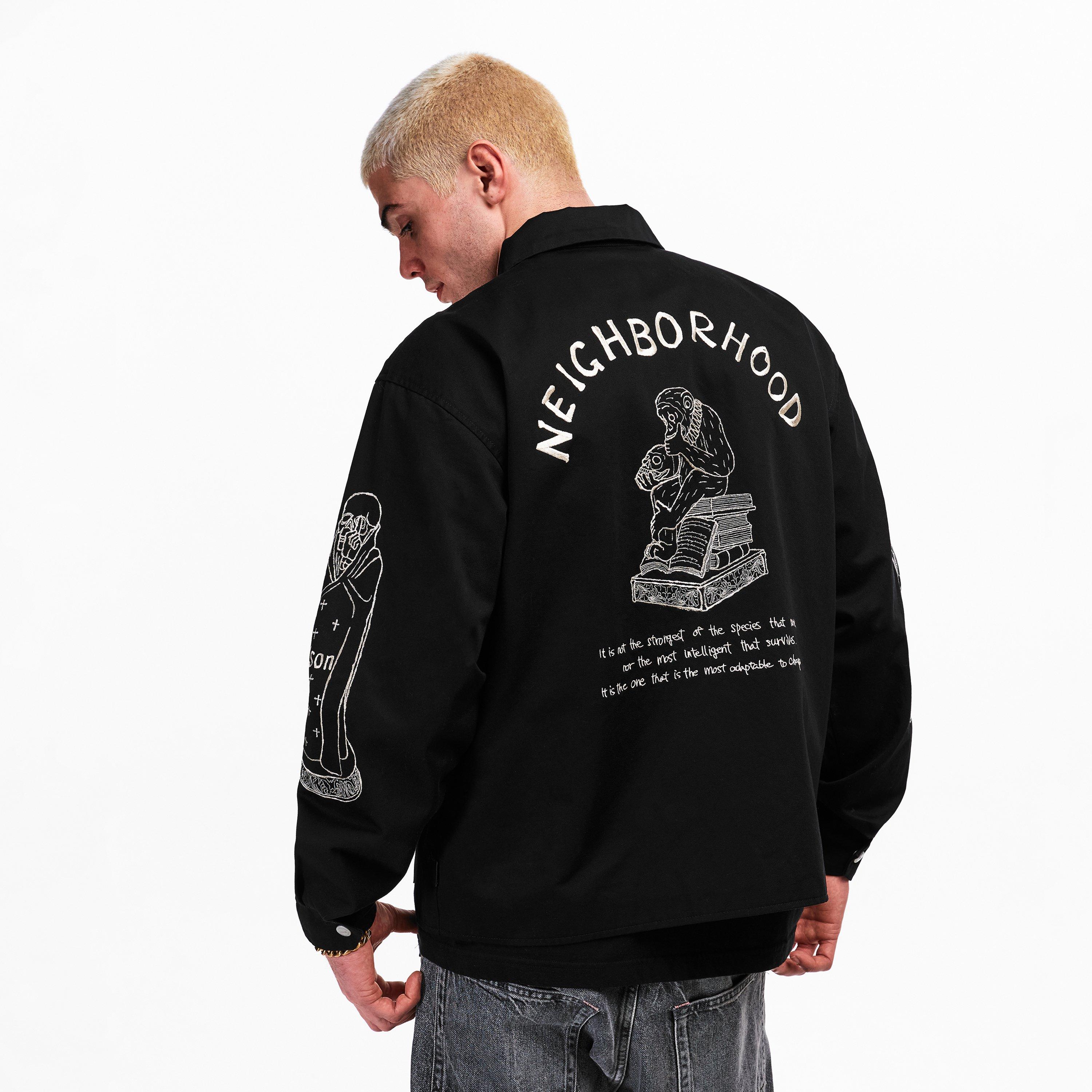 Black - Neighborhood - Men's Varsity Jacket - 4