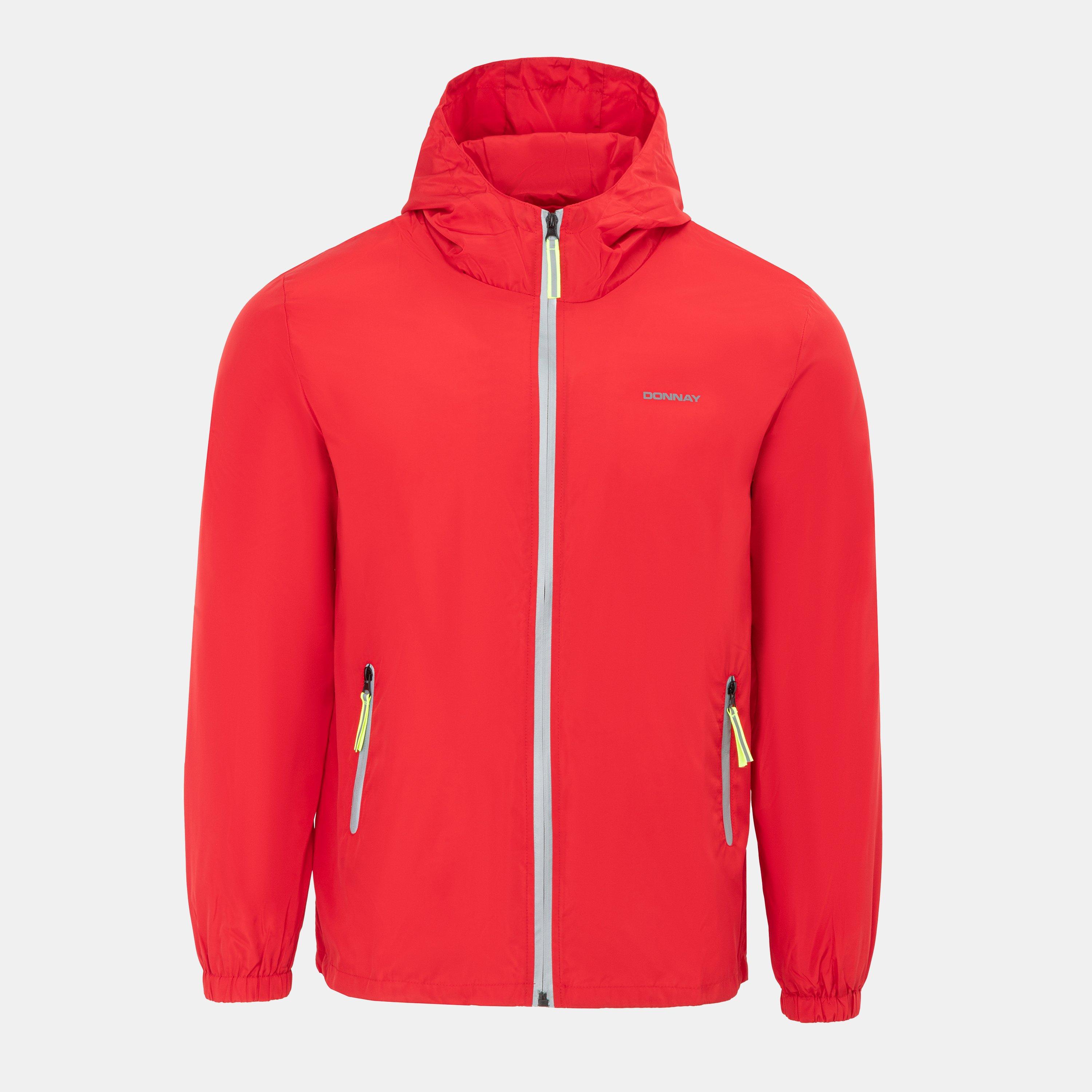 Donnay Men's Lightweight Waterproof Windbreaker - Red - X Small