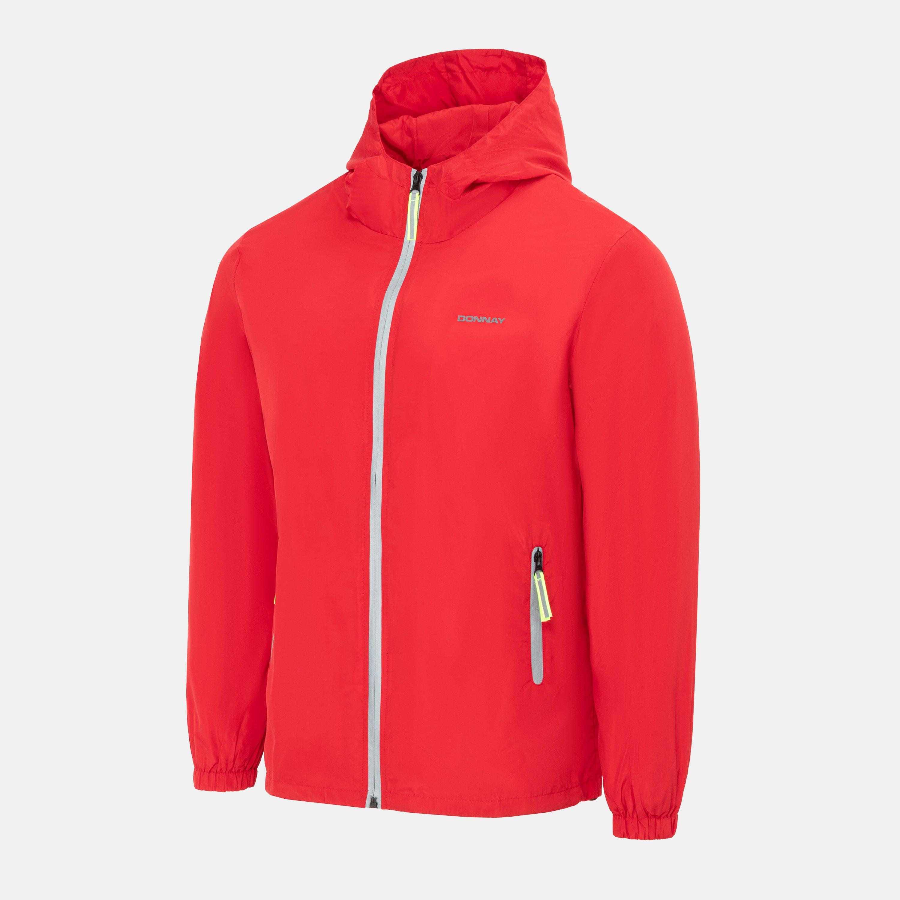 Red - Donnay - Men's Lightweight Waterproof Windbreaker - 3