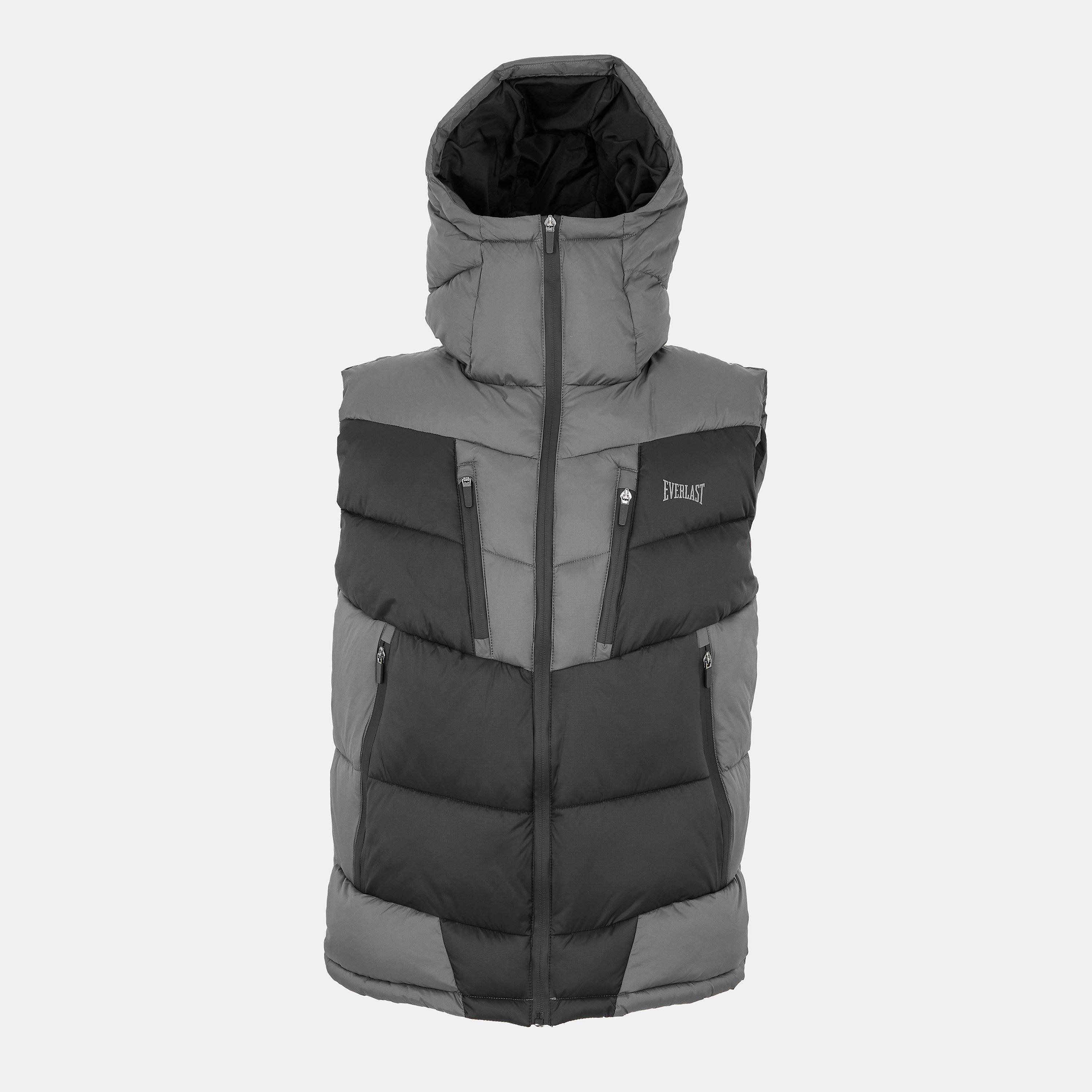 Black - Everlast - Men's Tech Heavyweight Quilted Full Zip Gilet - 1