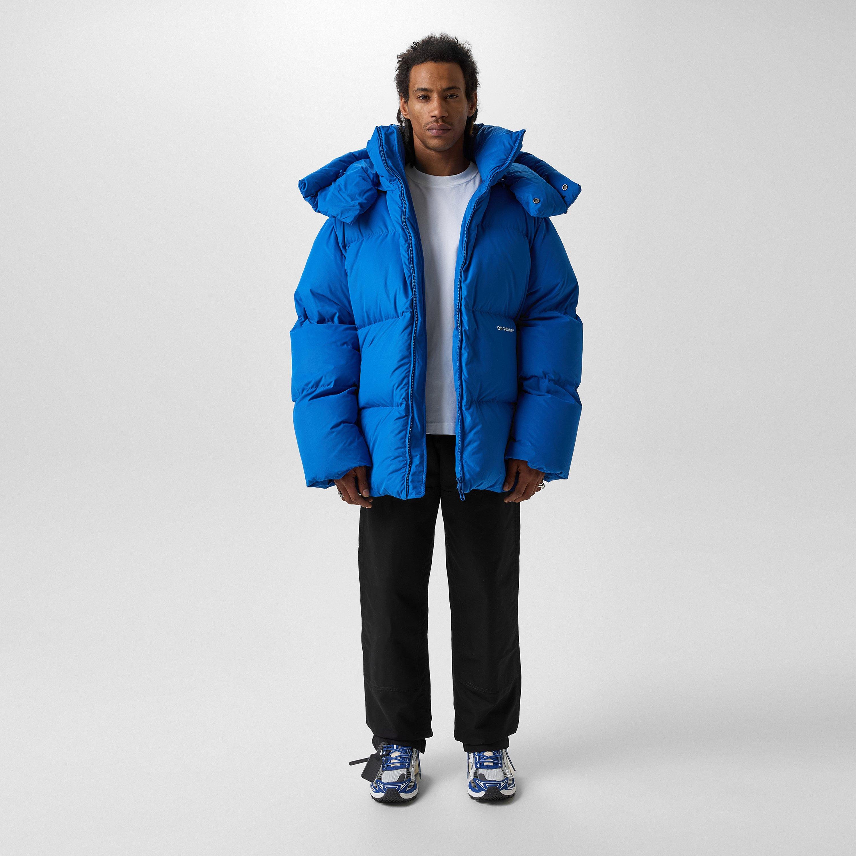 Off White | Hooded Down Puffer Jacket | Short Puffer Jackets