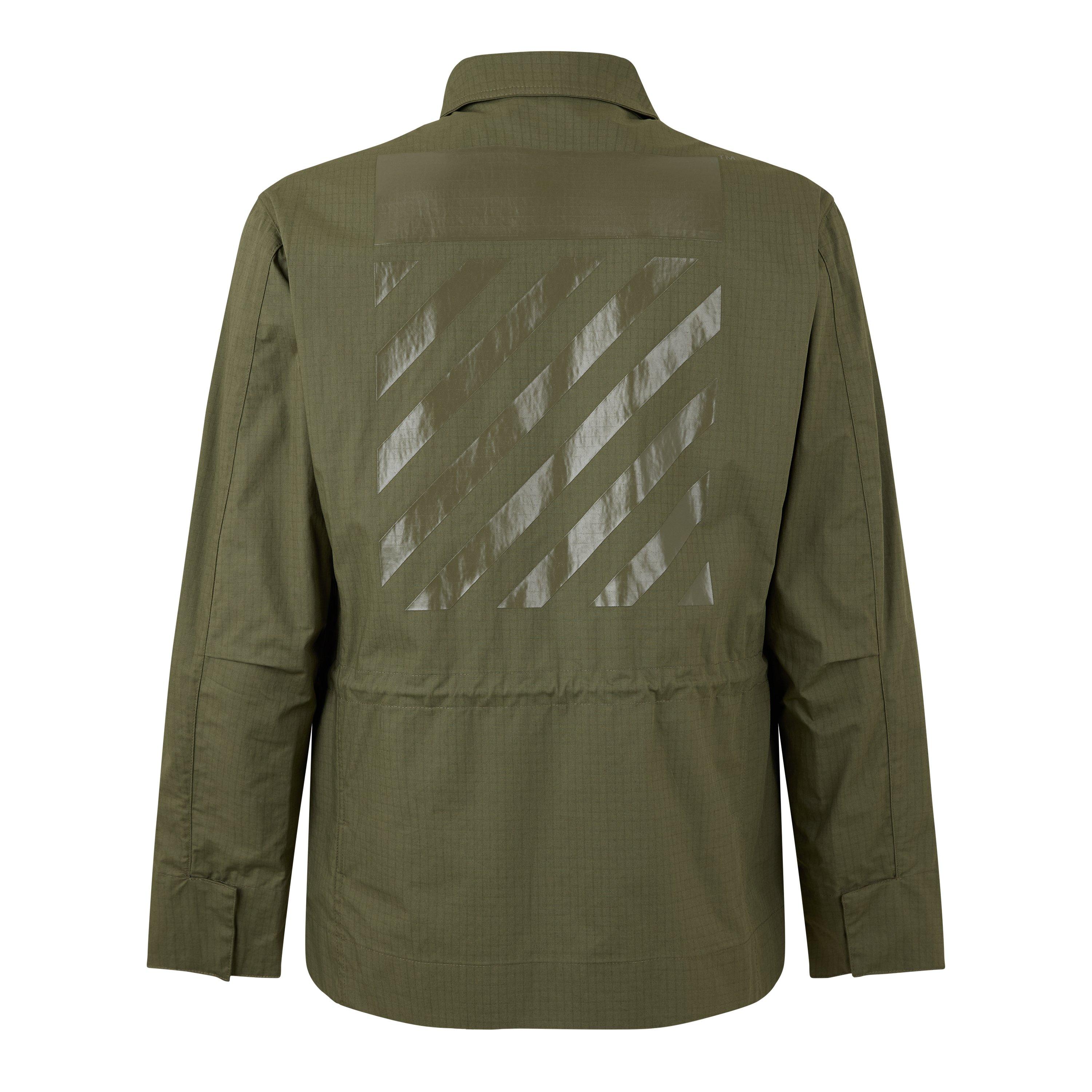 Army Green - Off White - Men's Field Jacket - 2