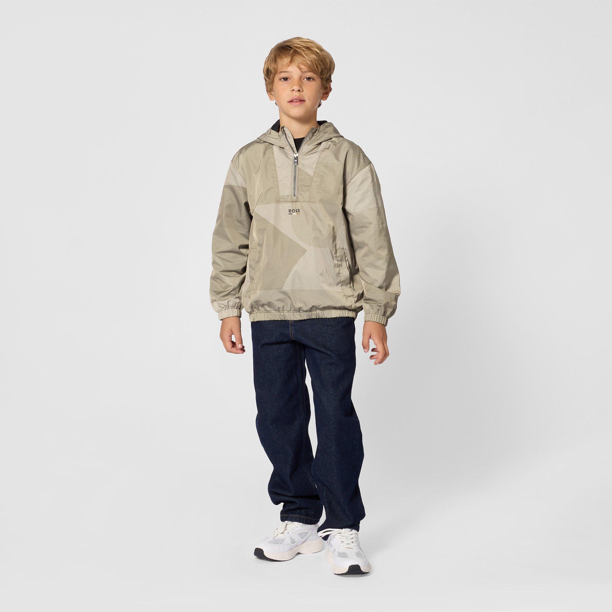 Khaki - Boss - Boss Hooded Windbrea Jn64 - 4