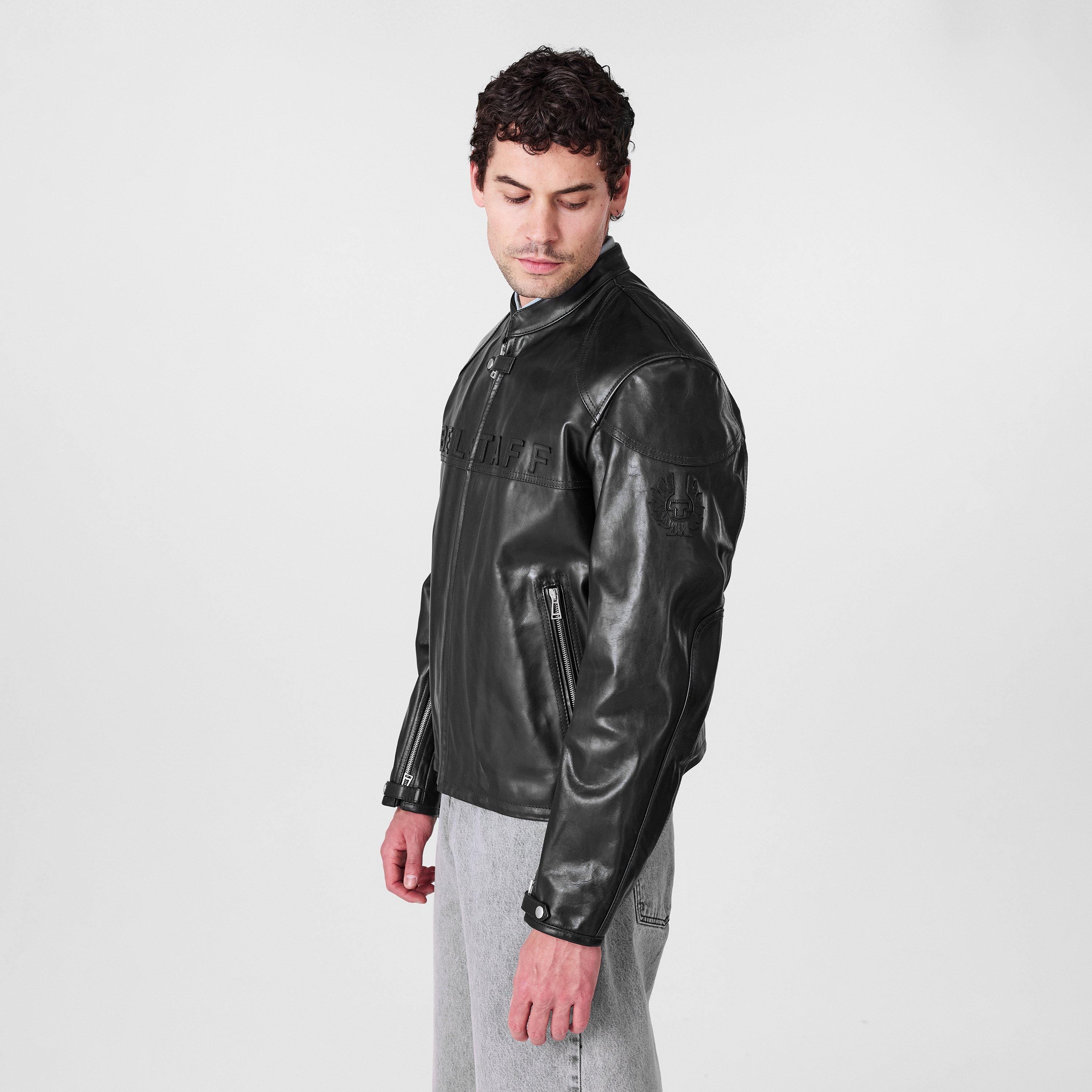 Black - Belstaff - Men's  Leather Jacket - 3