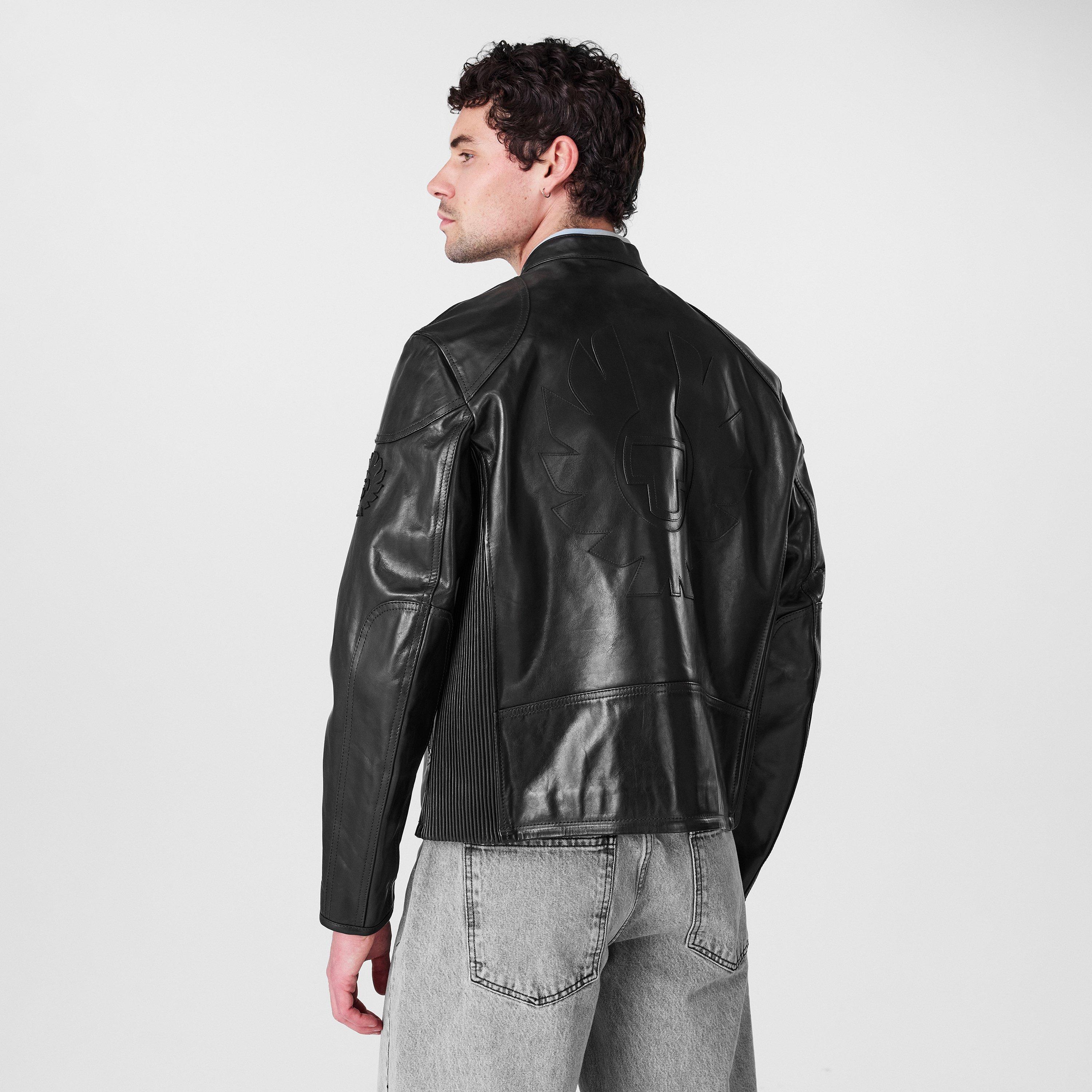 Black - Belstaff - Men's  Leather Jacket - 4