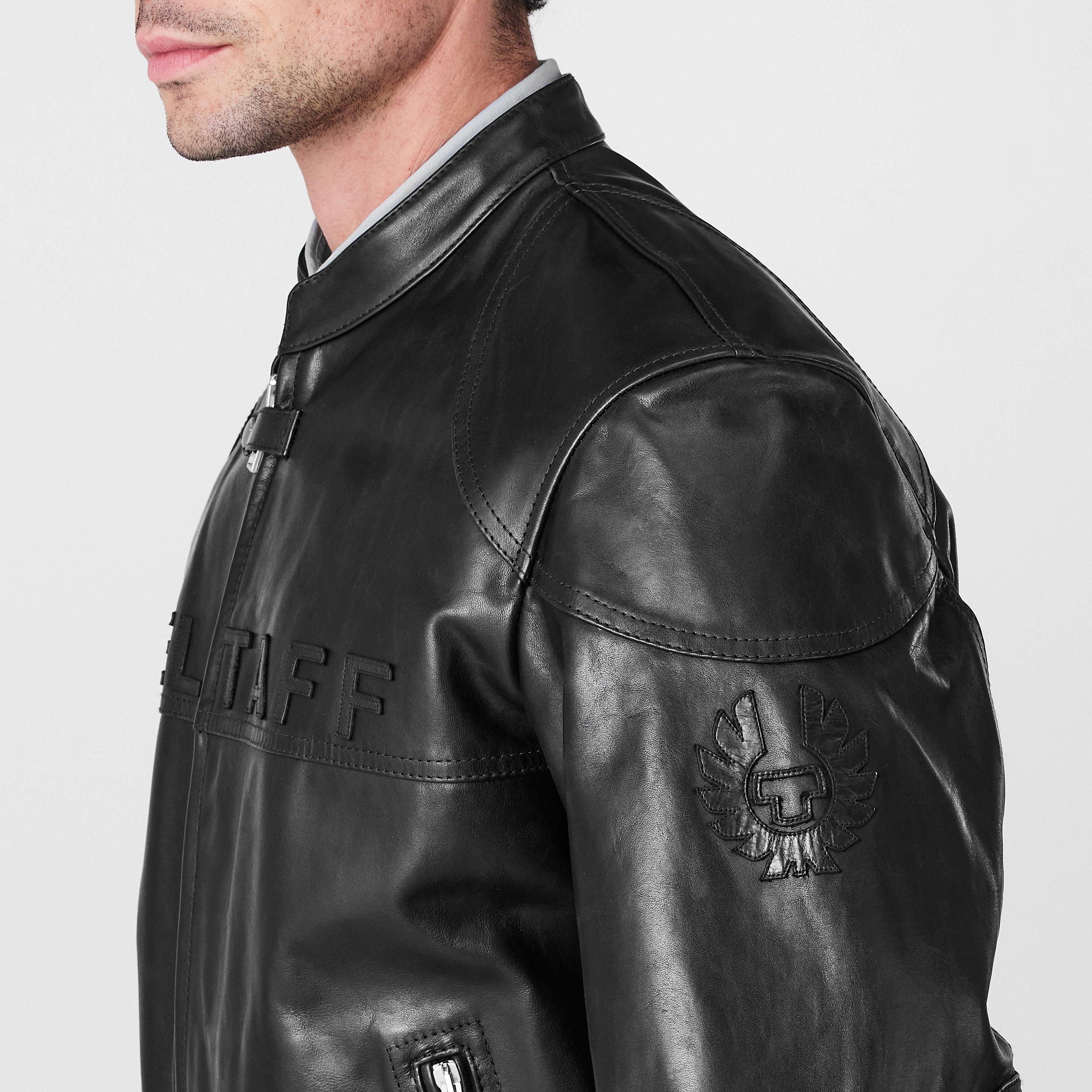Black - Belstaff - Men's  Leather Jacket - 5