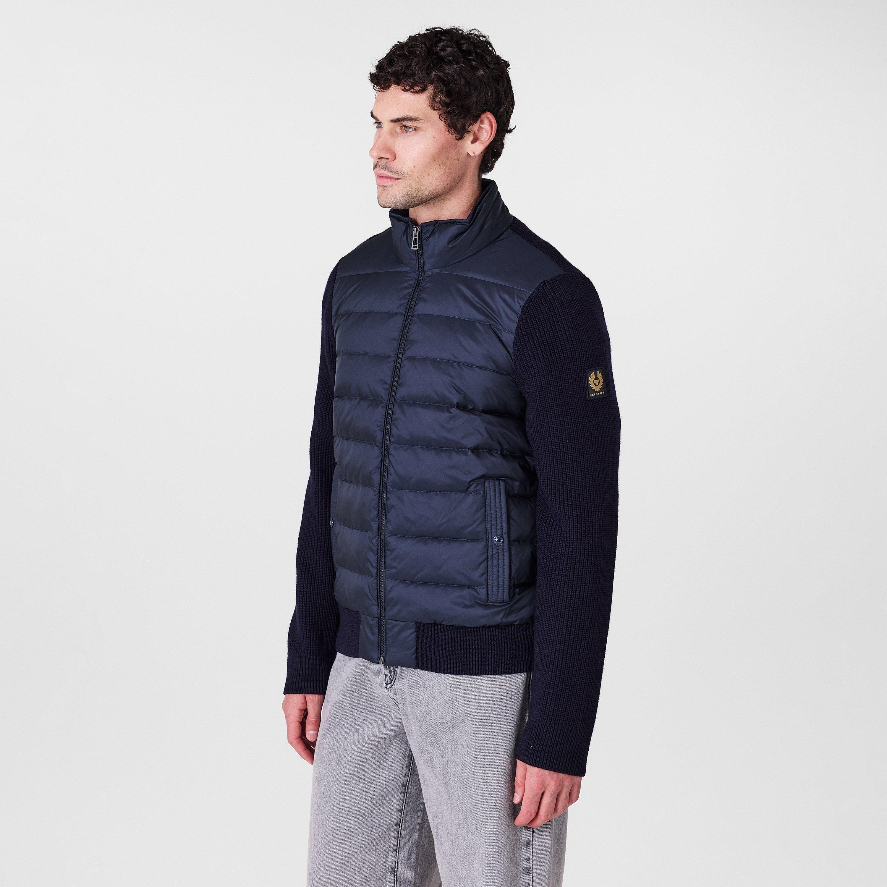Navy - Belstaff - Men's Circuit Technical Weather-Resistant Hybrid Jacket - 3