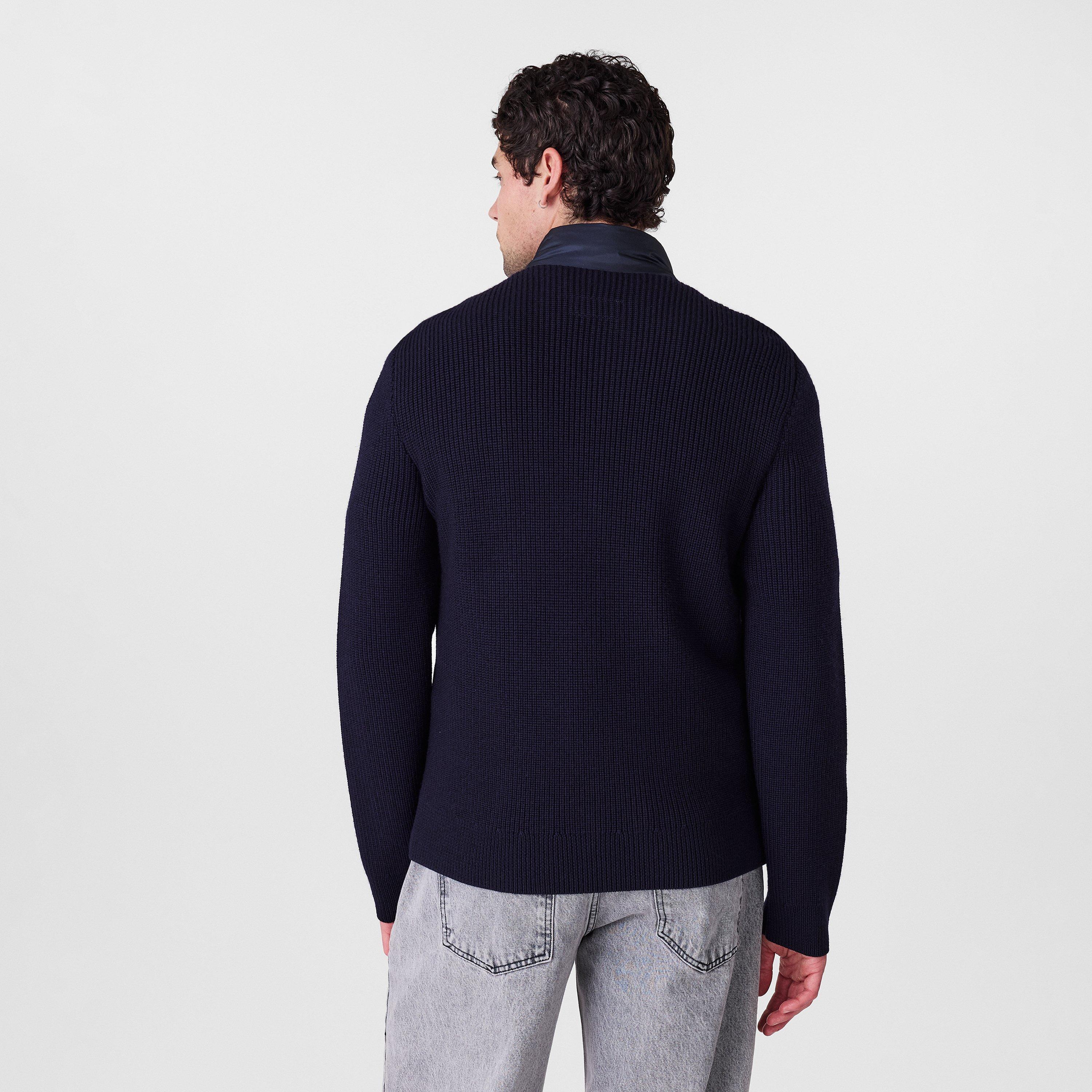 Navy - Belstaff - Men's Circuit Technical Weather-Resistant Hybrid Jacket - 4