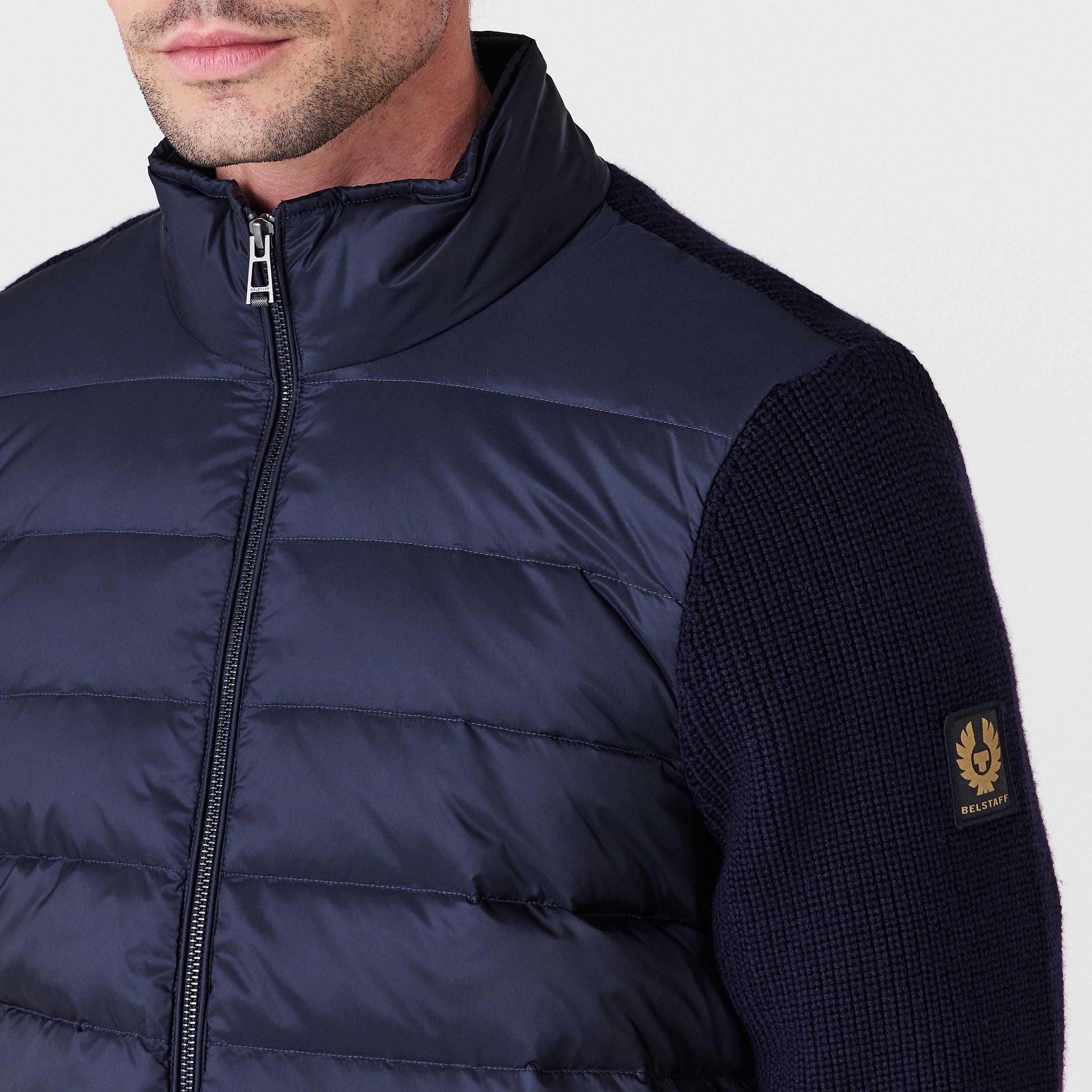 Navy - Belstaff - Men's Circuit Technical Weather-Resistant Hybrid Jacket - 5