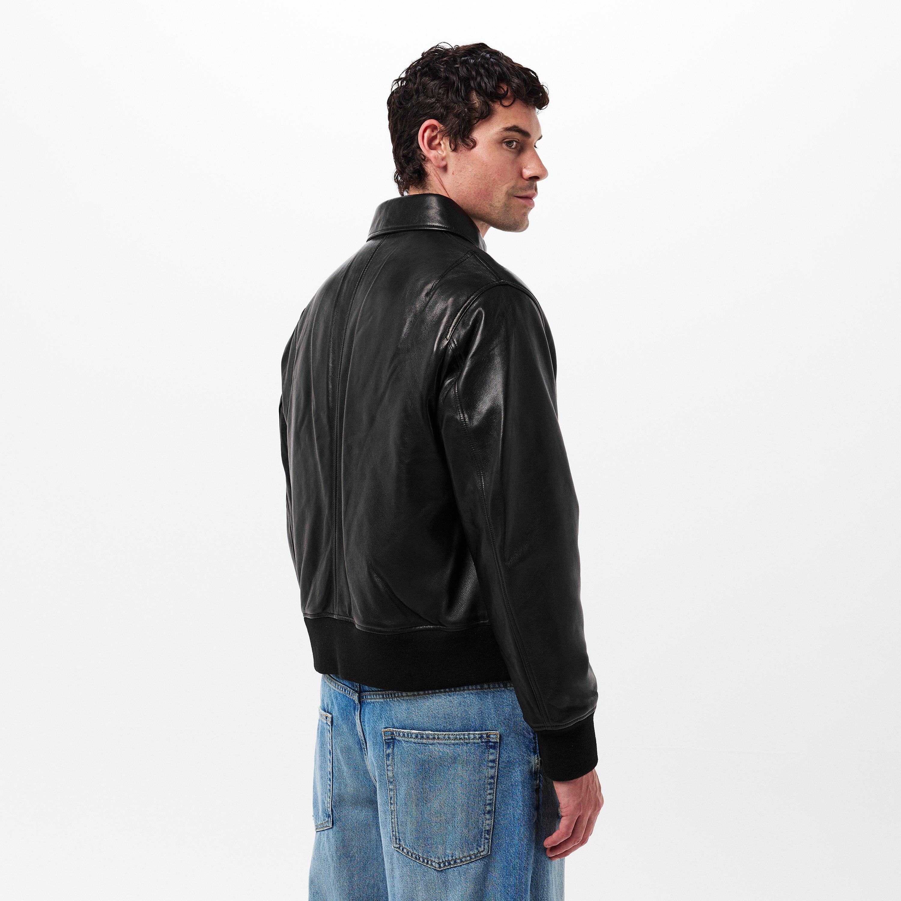 Black - Belstaff - Men's Pilot Leather Jacket - 4