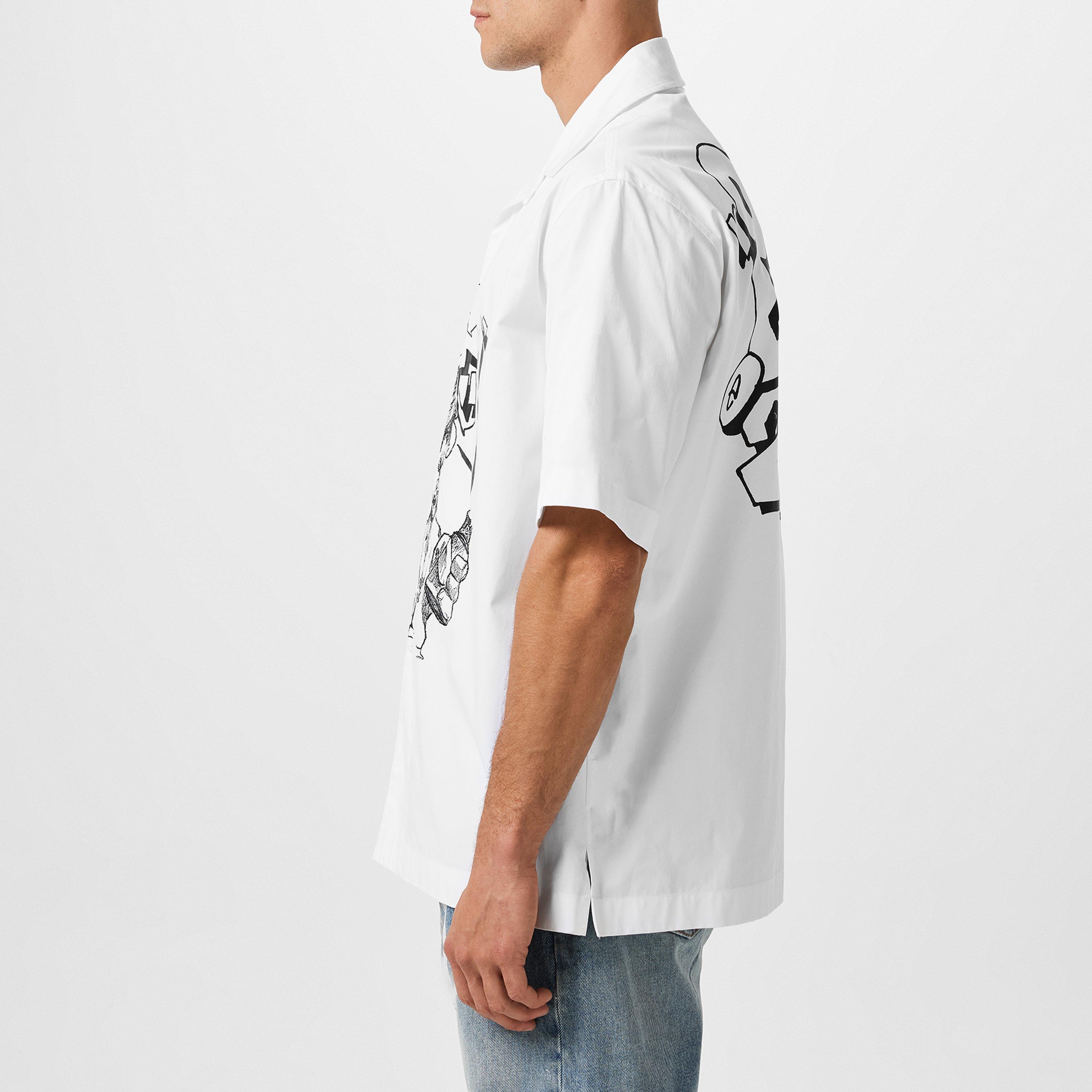 Blanco - Off White - Men's Graff Freestyle P Graphic Print Overshirt - 2