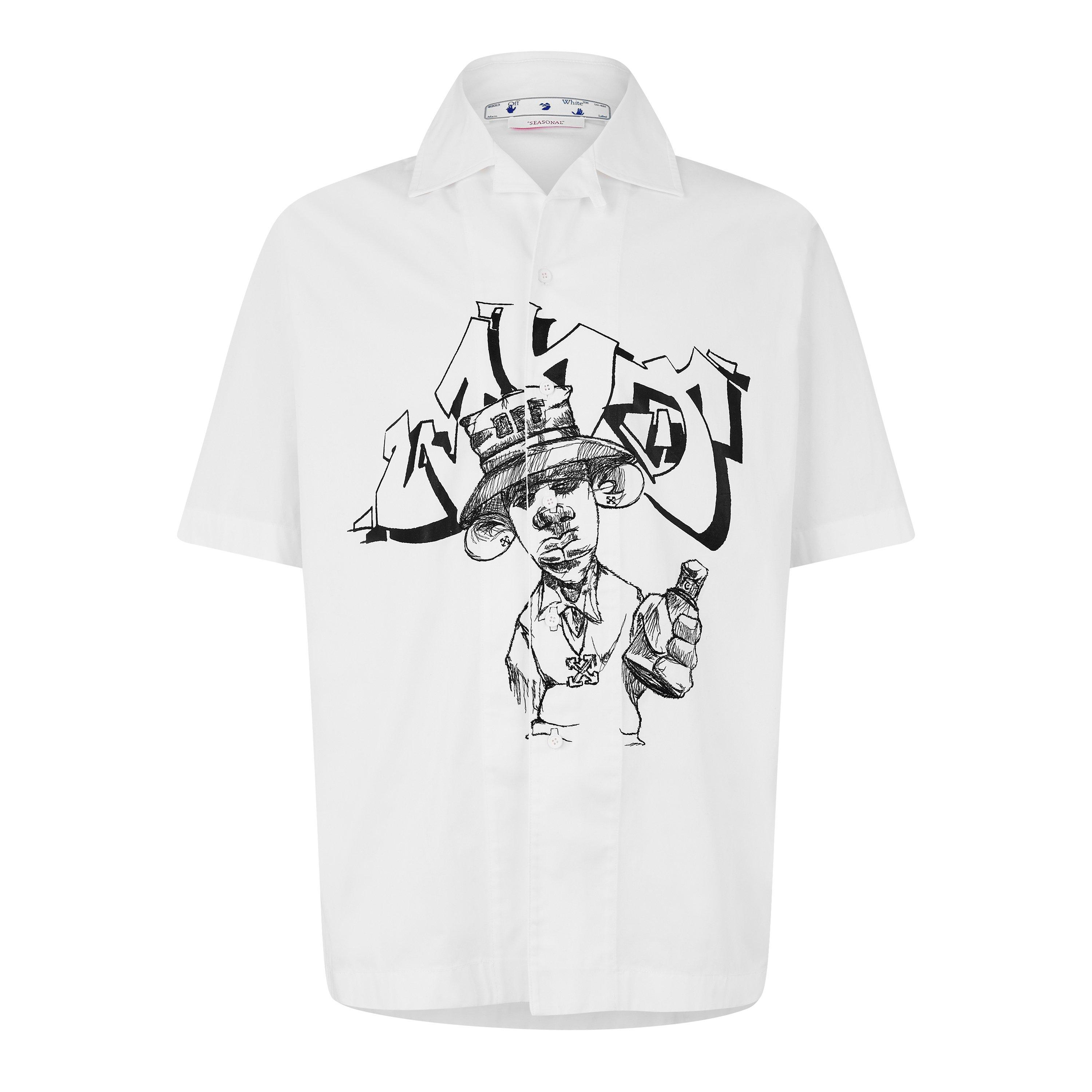 Blanco - Off White - Men's Graff Freestyle P Graphic Print Overshirt - 5