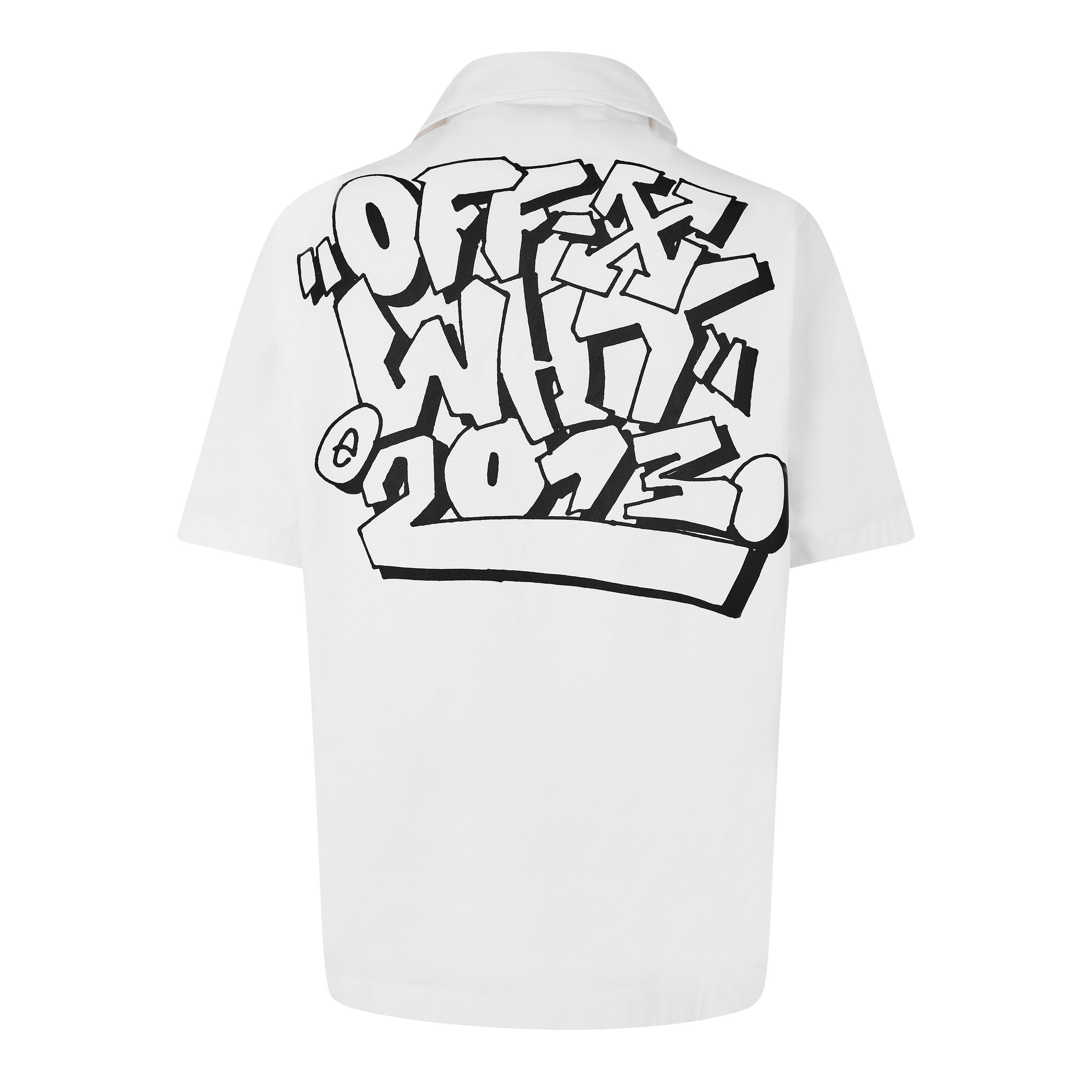Blanco - Off White - Men's Graff Freestyle P Graphic Print Overshirt - 6