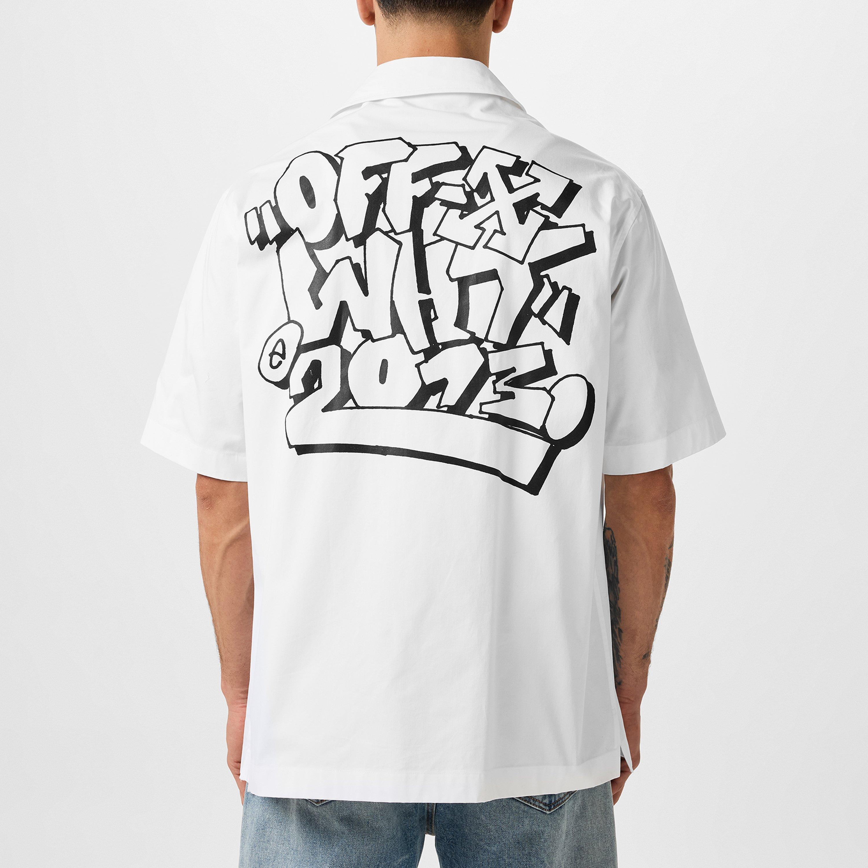 Blanco - Off White - Men's Graff Freestyle P Graphic Print Overshirt - 3