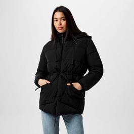 Jack Wills JW Belted Tie Puffer Jacket Womens