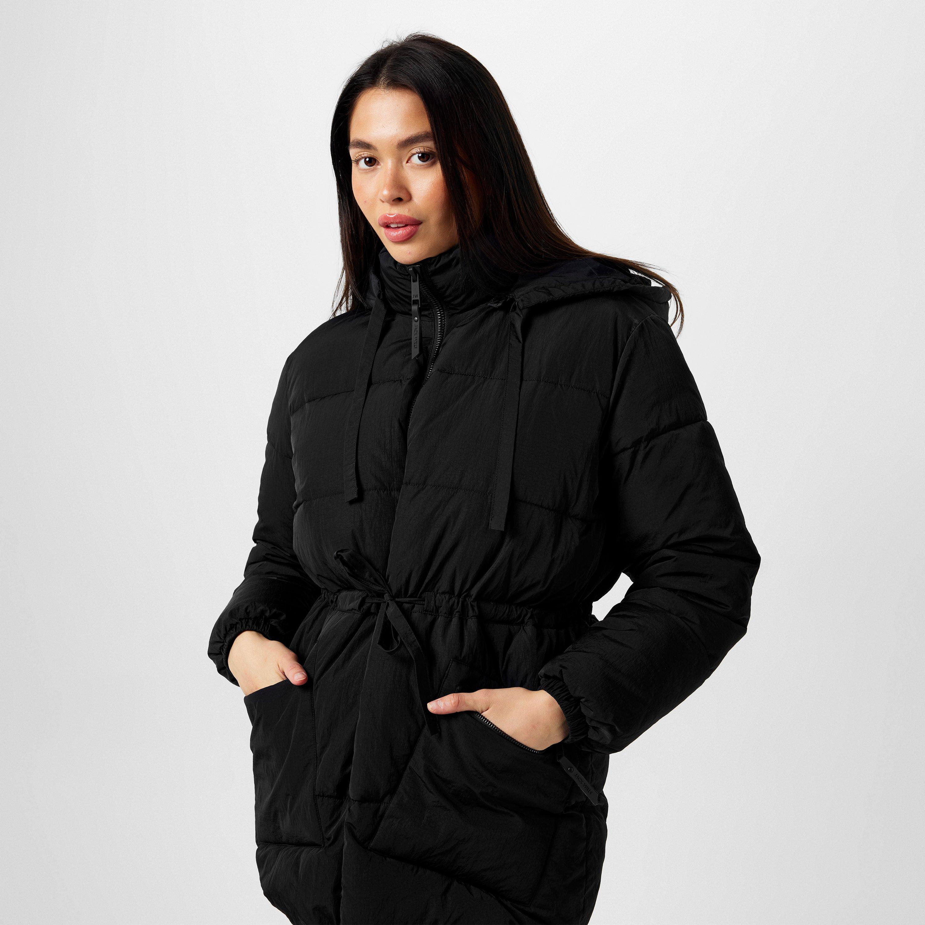 Schwarz - Jack Wills - Women's JW Belted Tie Padded Short Puffer Jacket - 3