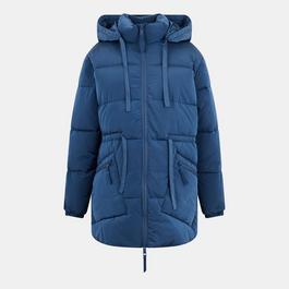 Jack Wills Belted Tie Puffer Jacket Womens