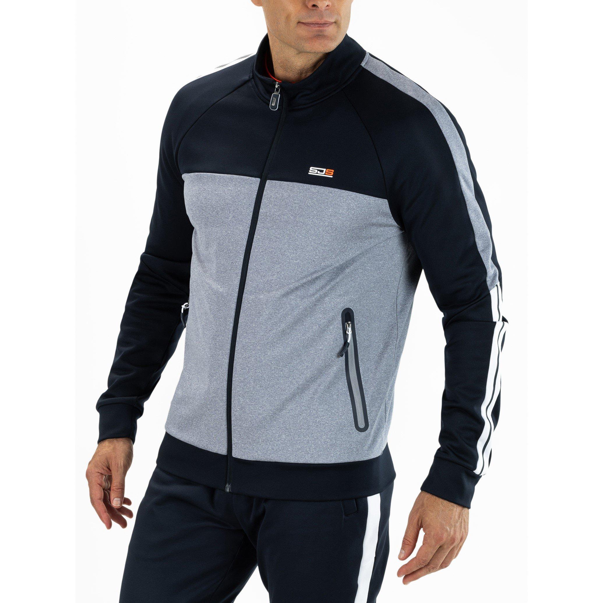Sjeng Sports Men's Achille Performance Training Jacket - Cloud Grey Mel - Large