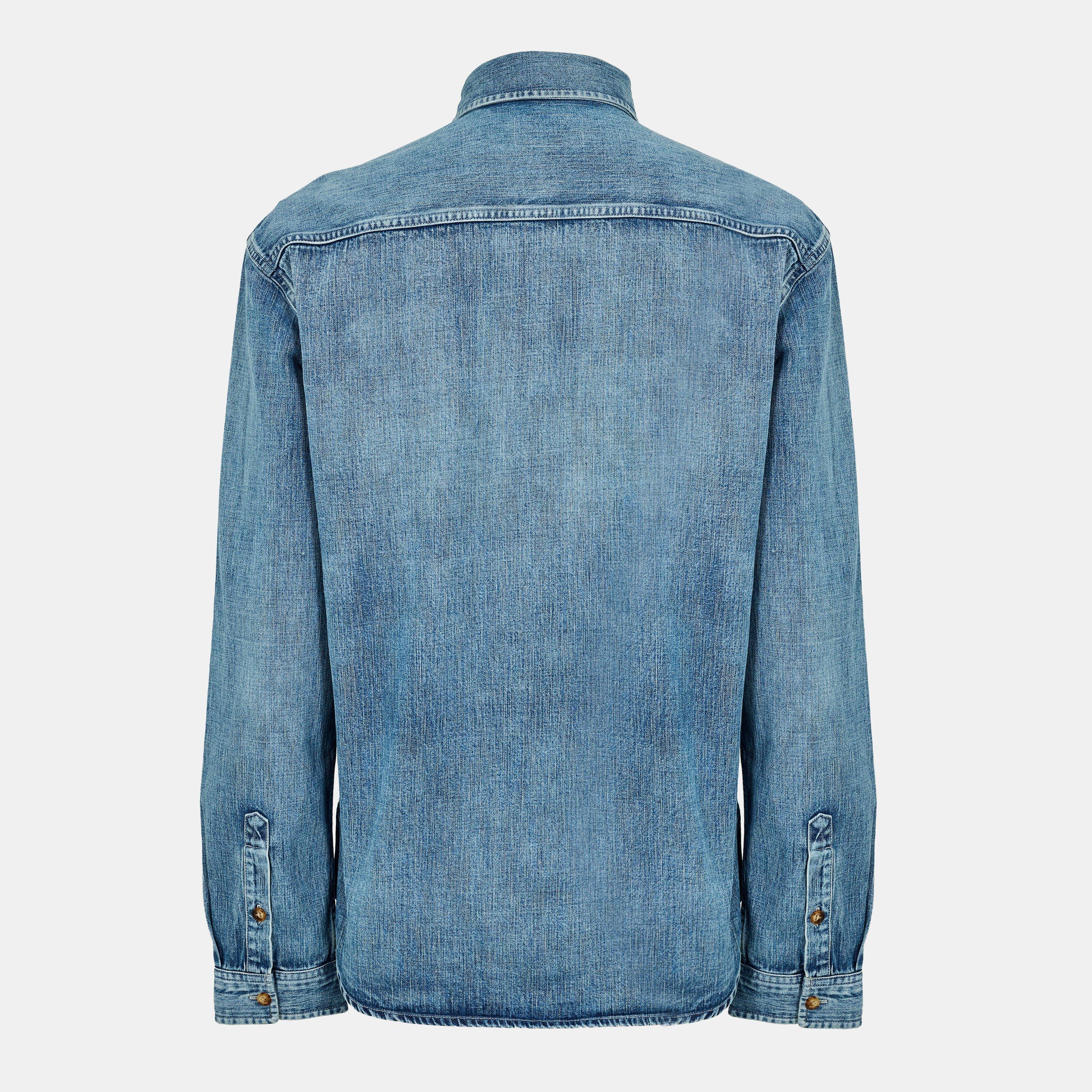 Blue - Saint Laurent - Men's Structured Overshirt - 2